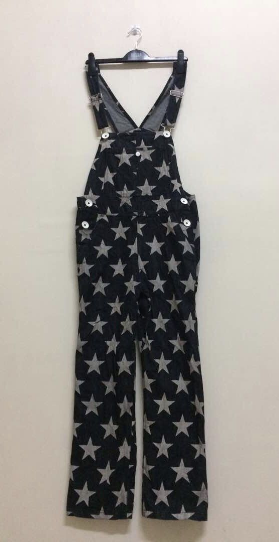 Japanese Brand JAPAN BRAND STAR OVERPRINT OVERALLS DESIGN BY CO & LO Size US 34 / EU 50 - 2 Thumbnail