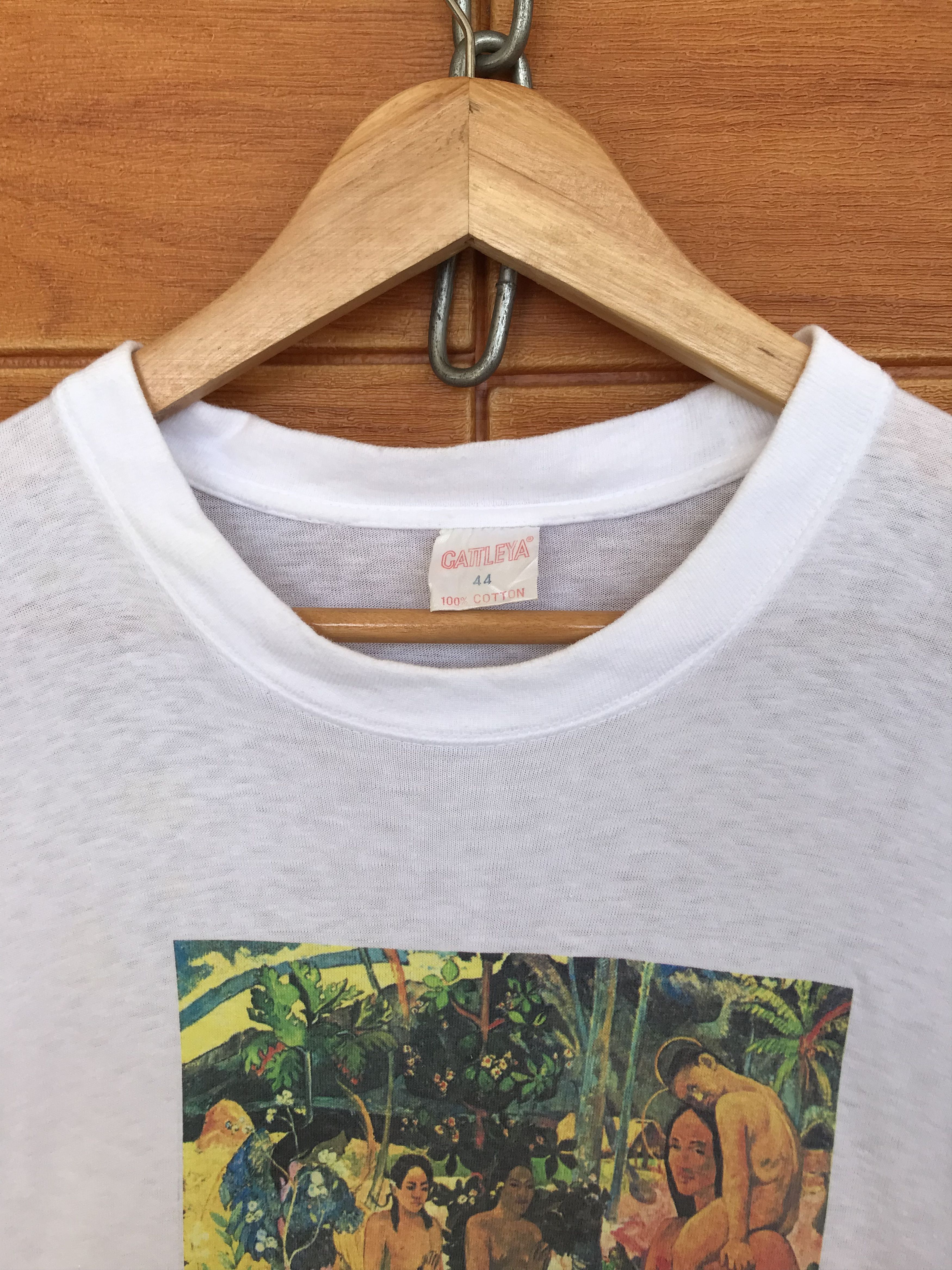 Vintage Vintage 90s Art Paul Gauguin Tahiti Marquises T-Shirt Size US L / EU 52-54 / 3 - 4 Thumbnail