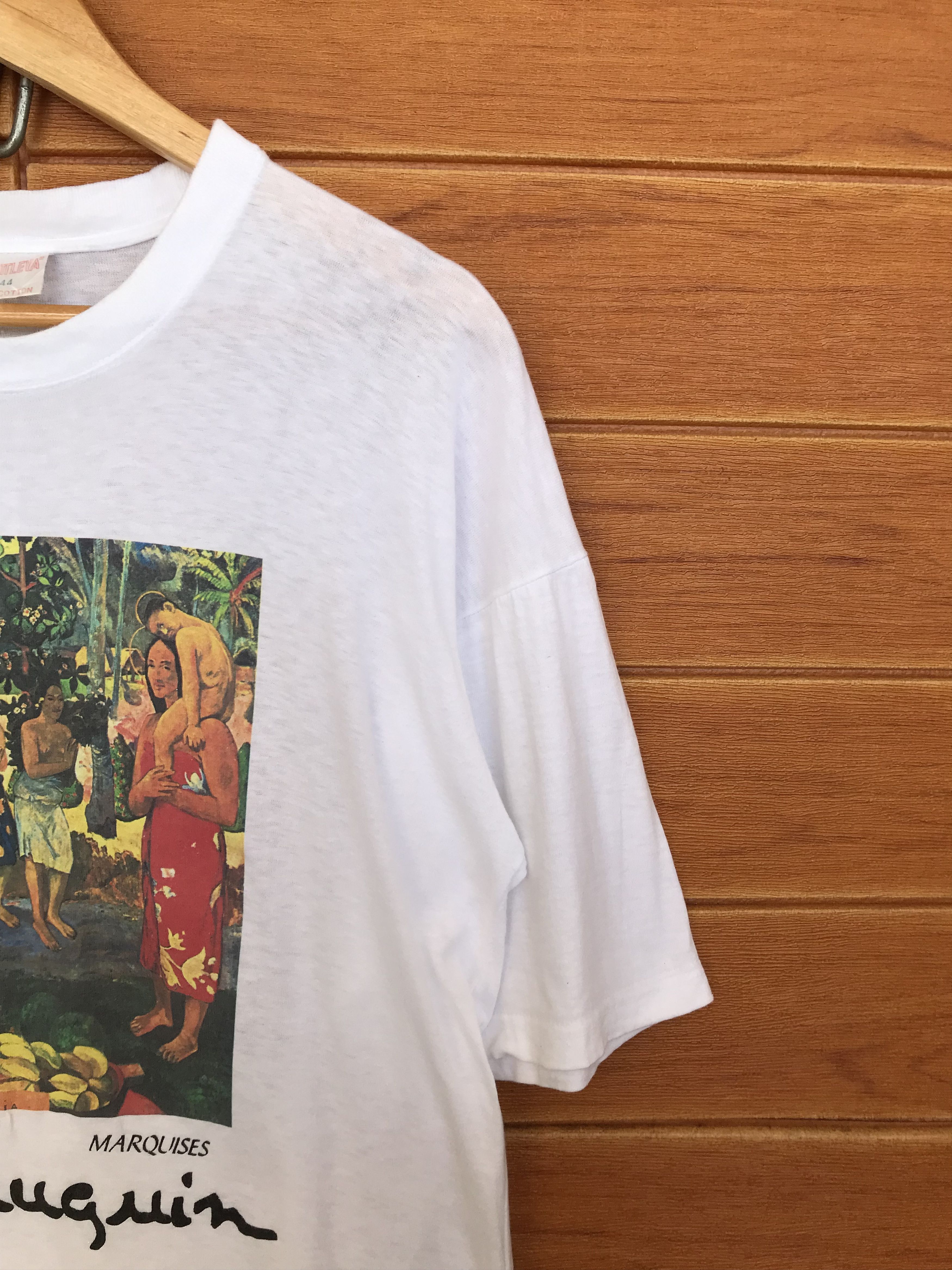 Vintage Vintage 90s Art Paul Gauguin Tahiti Marquises T-Shirt Size US L / EU 52-54 / 3 - 5 Thumbnail