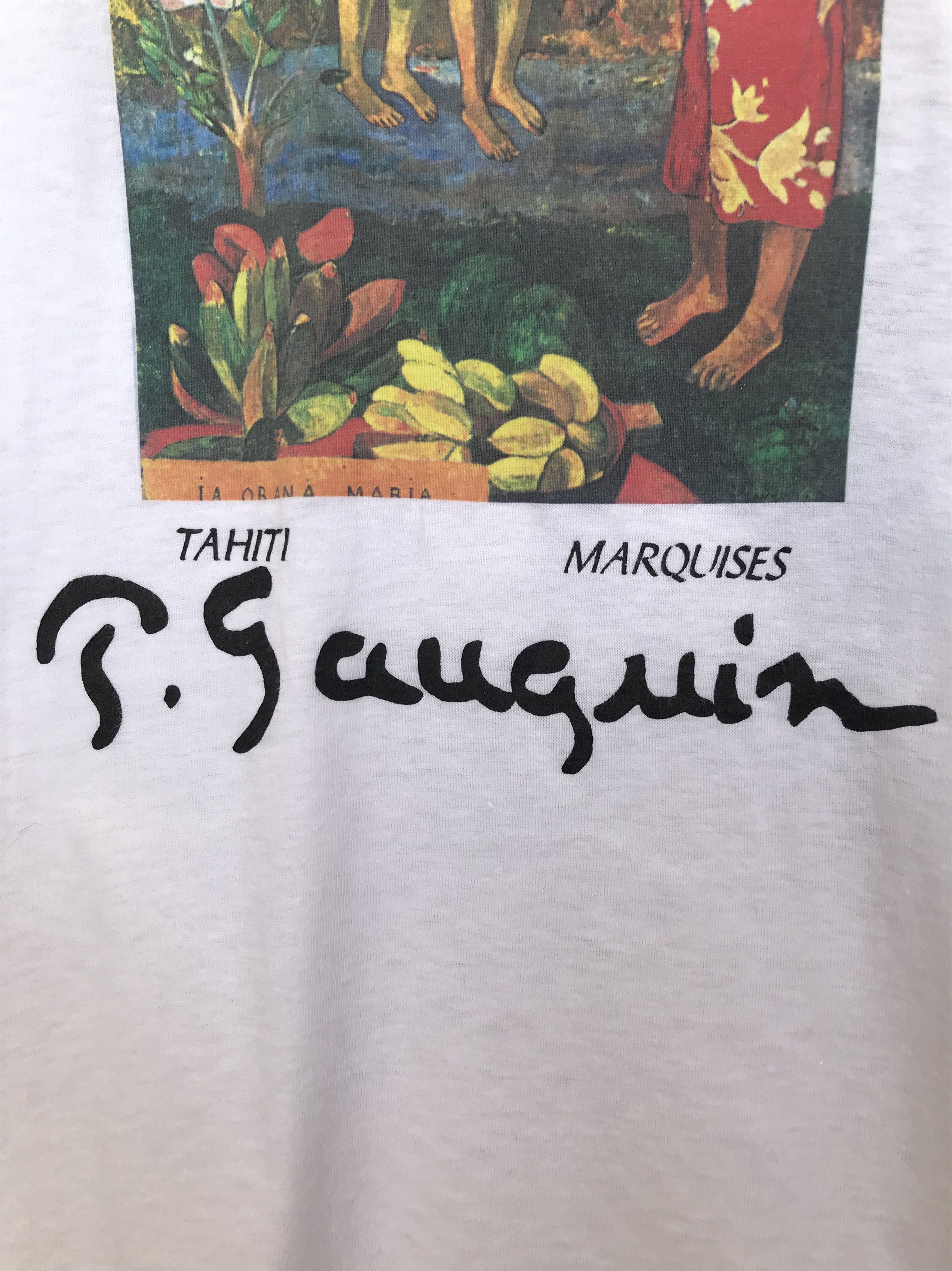 Vintage Vintage 90s Art Paul Gauguin Tahiti Marquises T-Shirt Size US L / EU 52-54 / 3 - 3 Thumbnail