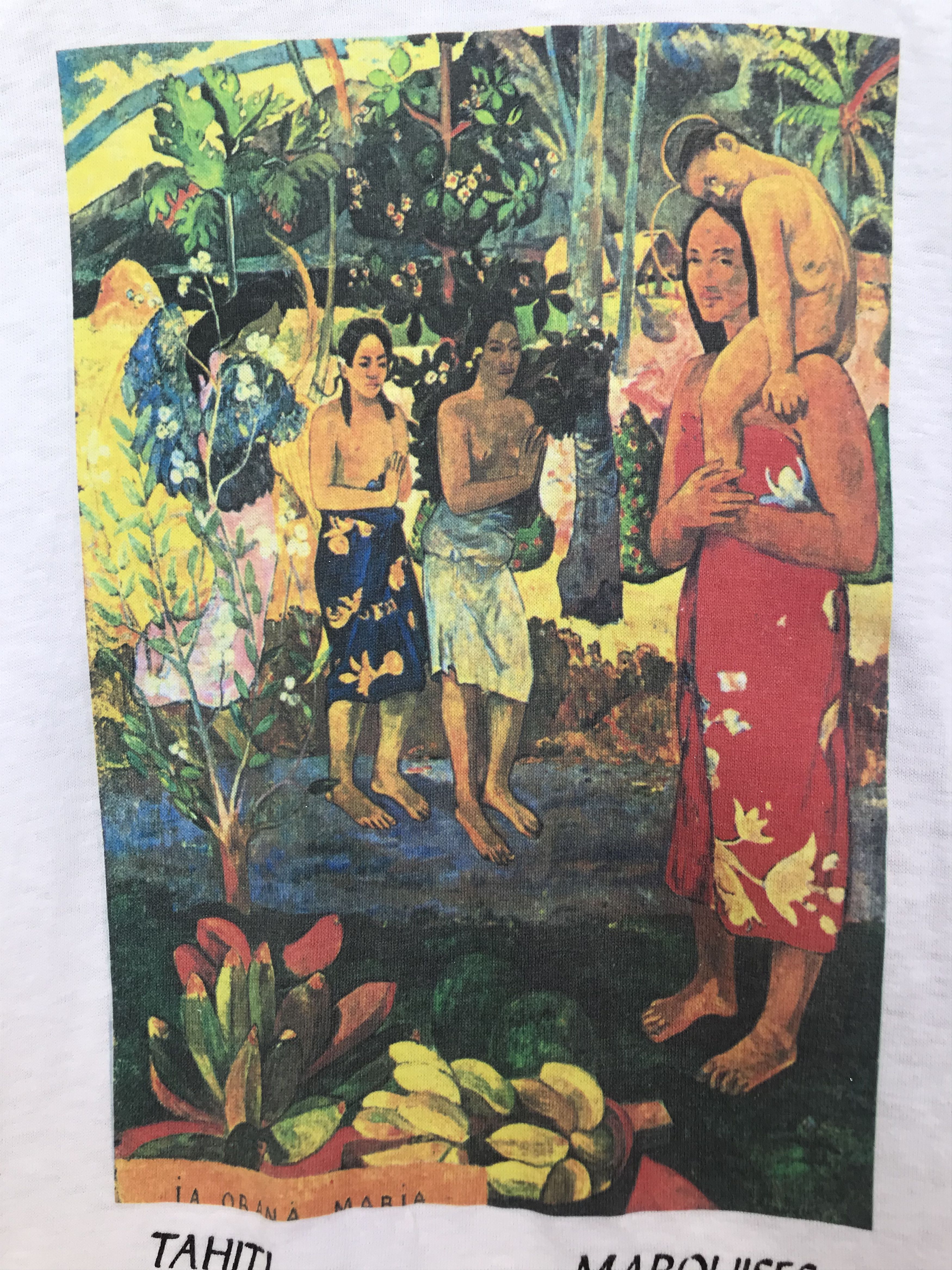 Vintage Vintage 90s Art Paul Gauguin Tahiti Marquises T-Shirt Size US L / EU 52-54 / 3 - 2 Thumbnail