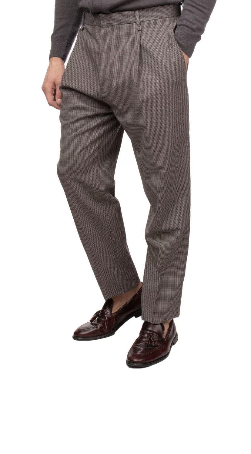Lanvin NWT €515 checked, pleated trousers, IT50, Italy Size 40R - 2 Thumbnail