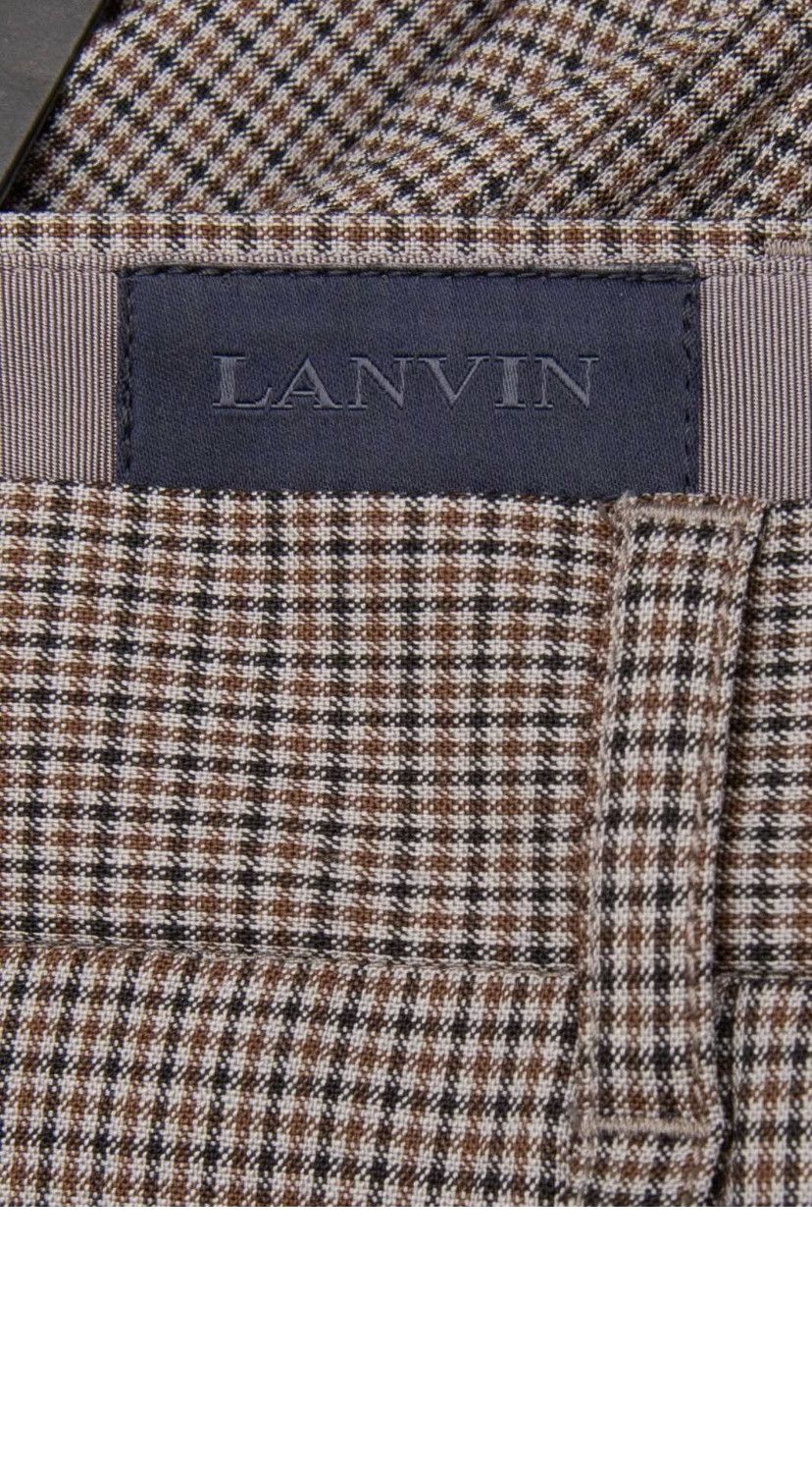 Lanvin NWT €515 checked, pleated trousers, IT50, Italy Size 40R - 13 Thumbnail