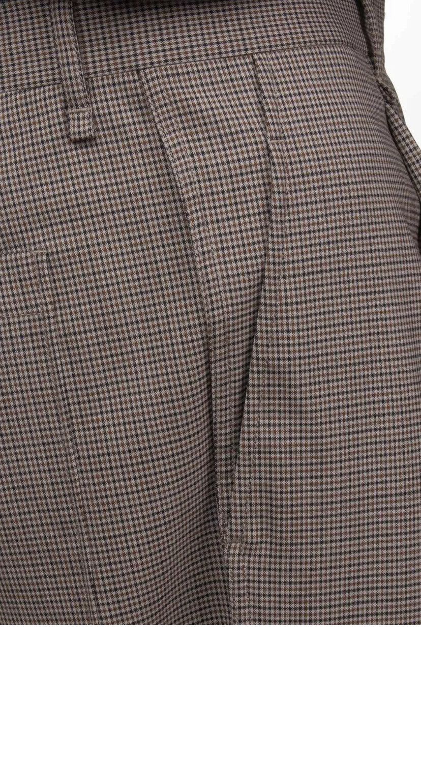 Lanvin NWT €515 checked, pleated trousers, IT50, Italy Size 40R - 11 Thumbnail