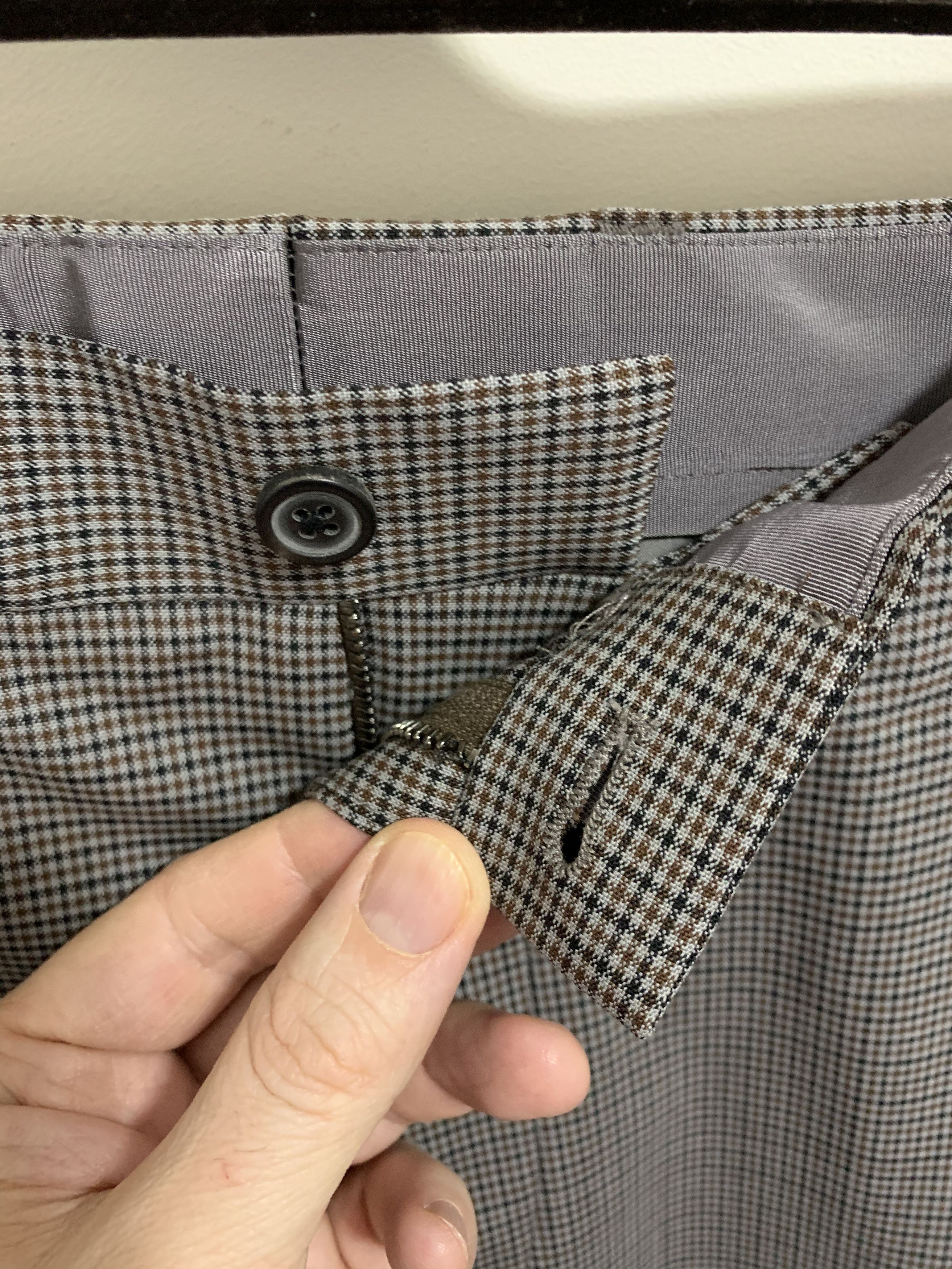 Lanvin NWT €515 checked, pleated trousers, IT50, Italy Size 40R - 8 Thumbnail