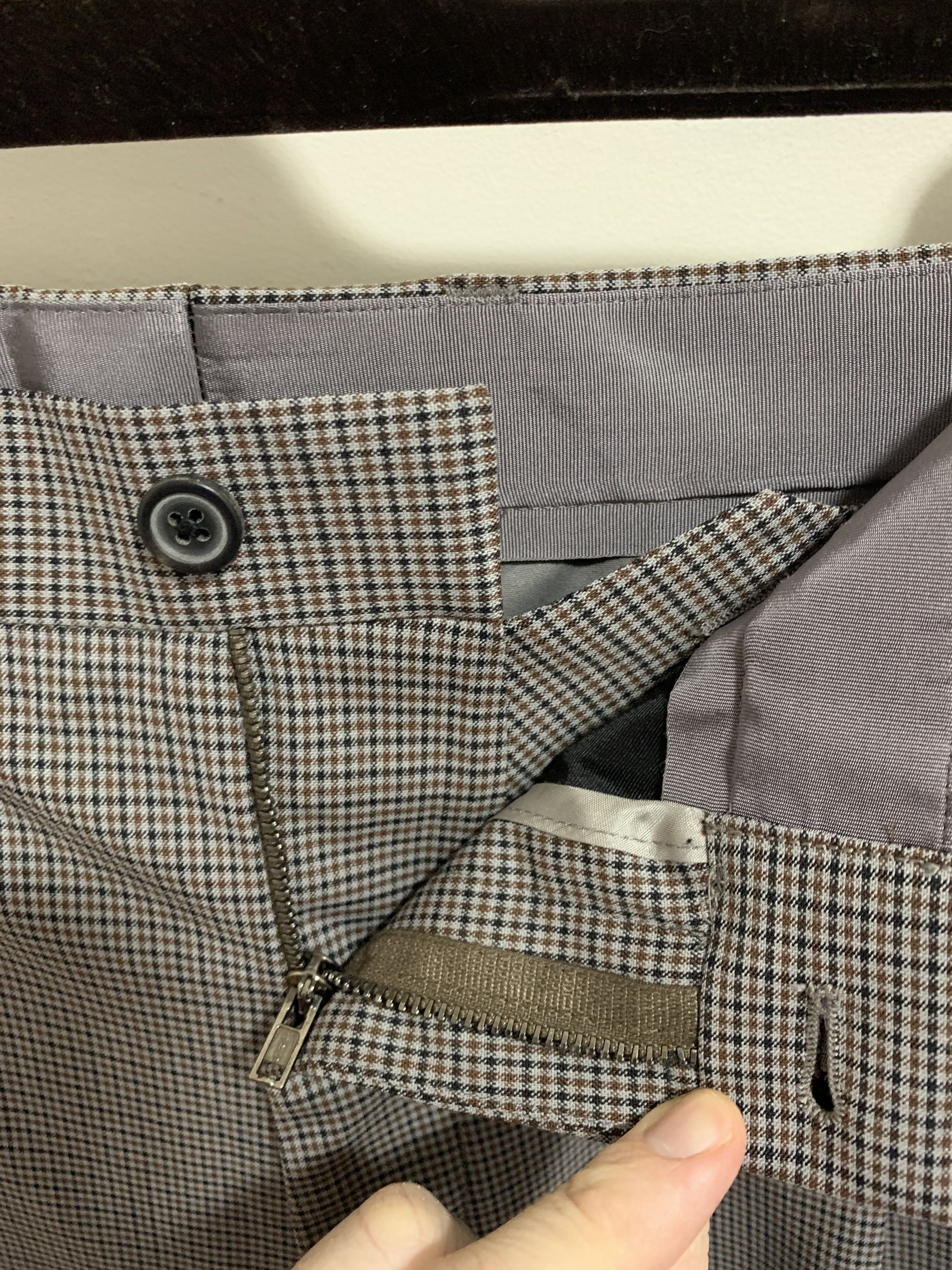 Lanvin NWT €515 checked, pleated trousers, IT50, Italy Size 40R - 9 Thumbnail