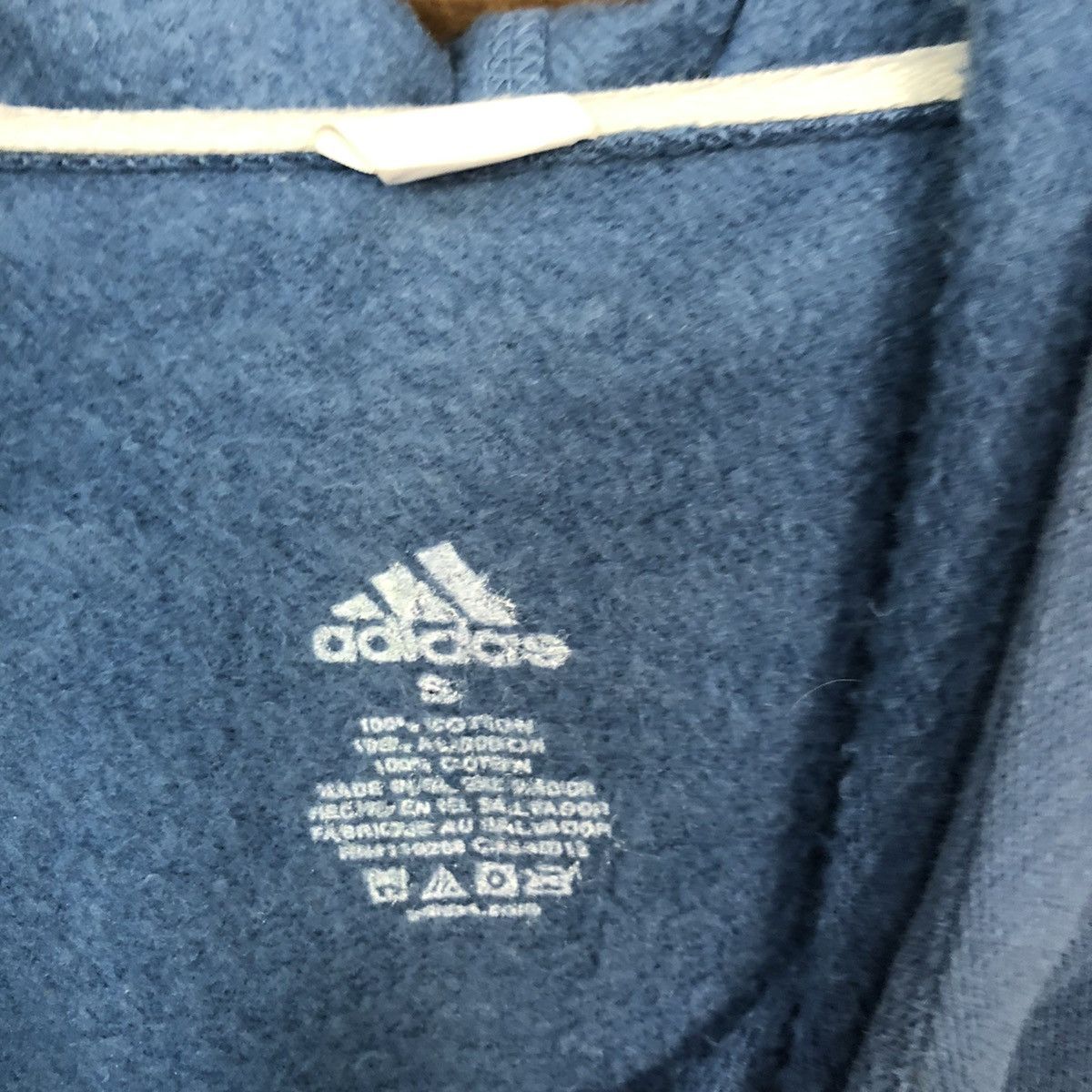 Adidas Adidas vintage big logo Blue Hoodies sweater #5629 Size US S / EU 44-46 / 1 - 12 Thumbnail
