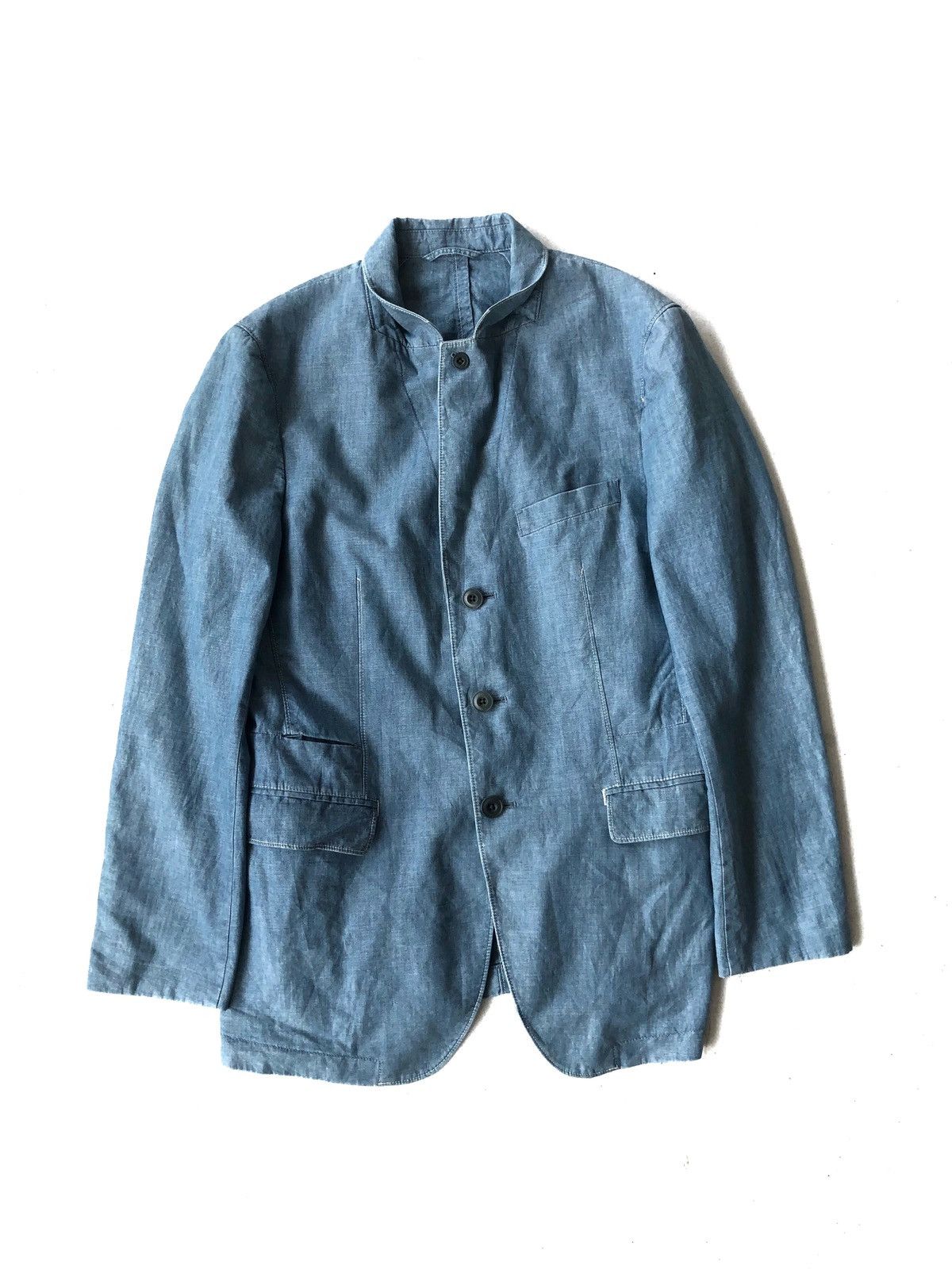Christophe Lemaire Lemaire Linen Blend Denim Cotton Blazer Jacket Size US M / EU 48-50 / 2 - 1 Thumbnail