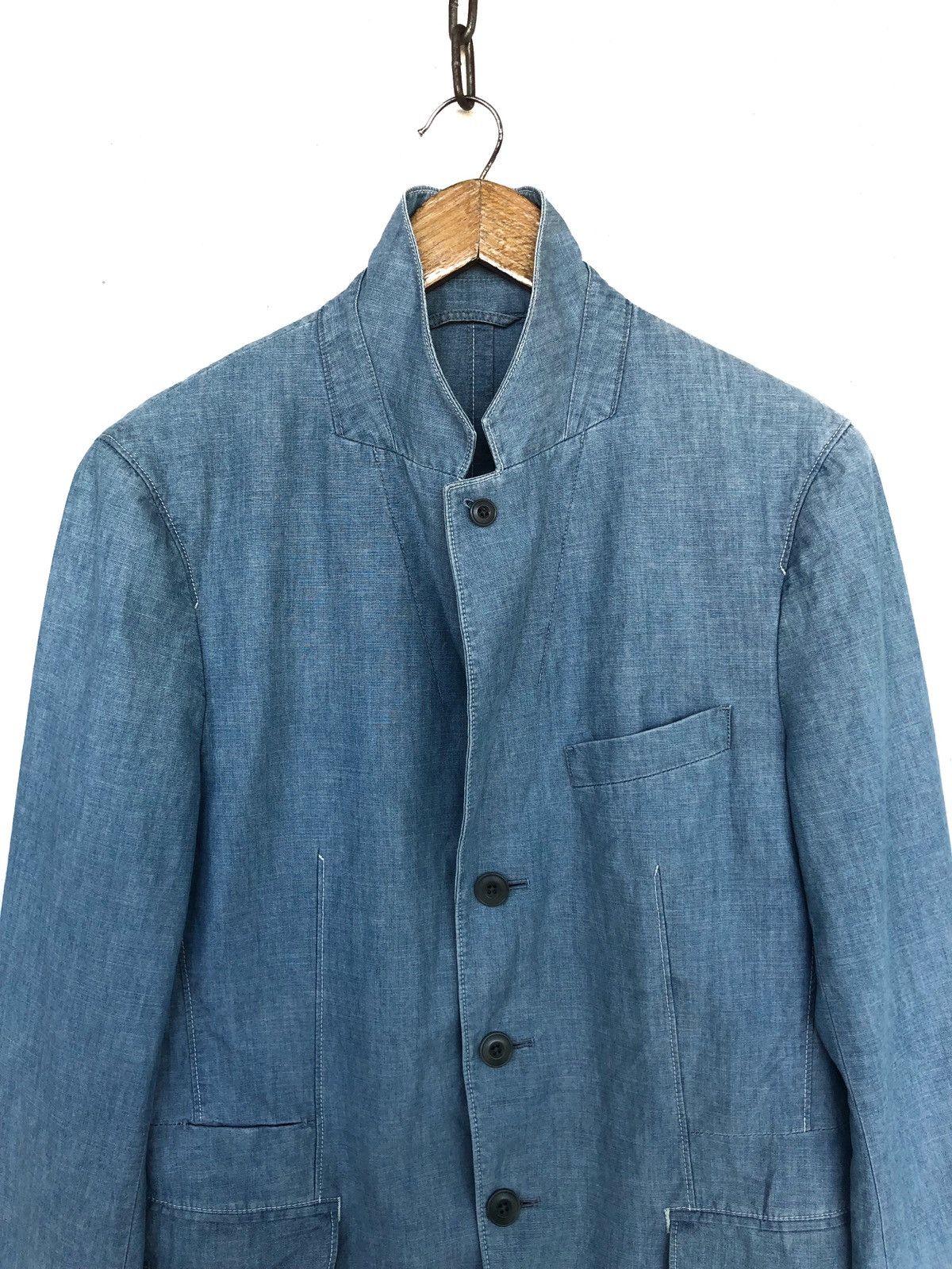 Christophe Lemaire Lemaire Linen Blend Denim Cotton Blazer Jacket Size US M / EU 48-50 / 2 - 7 Thumbnail