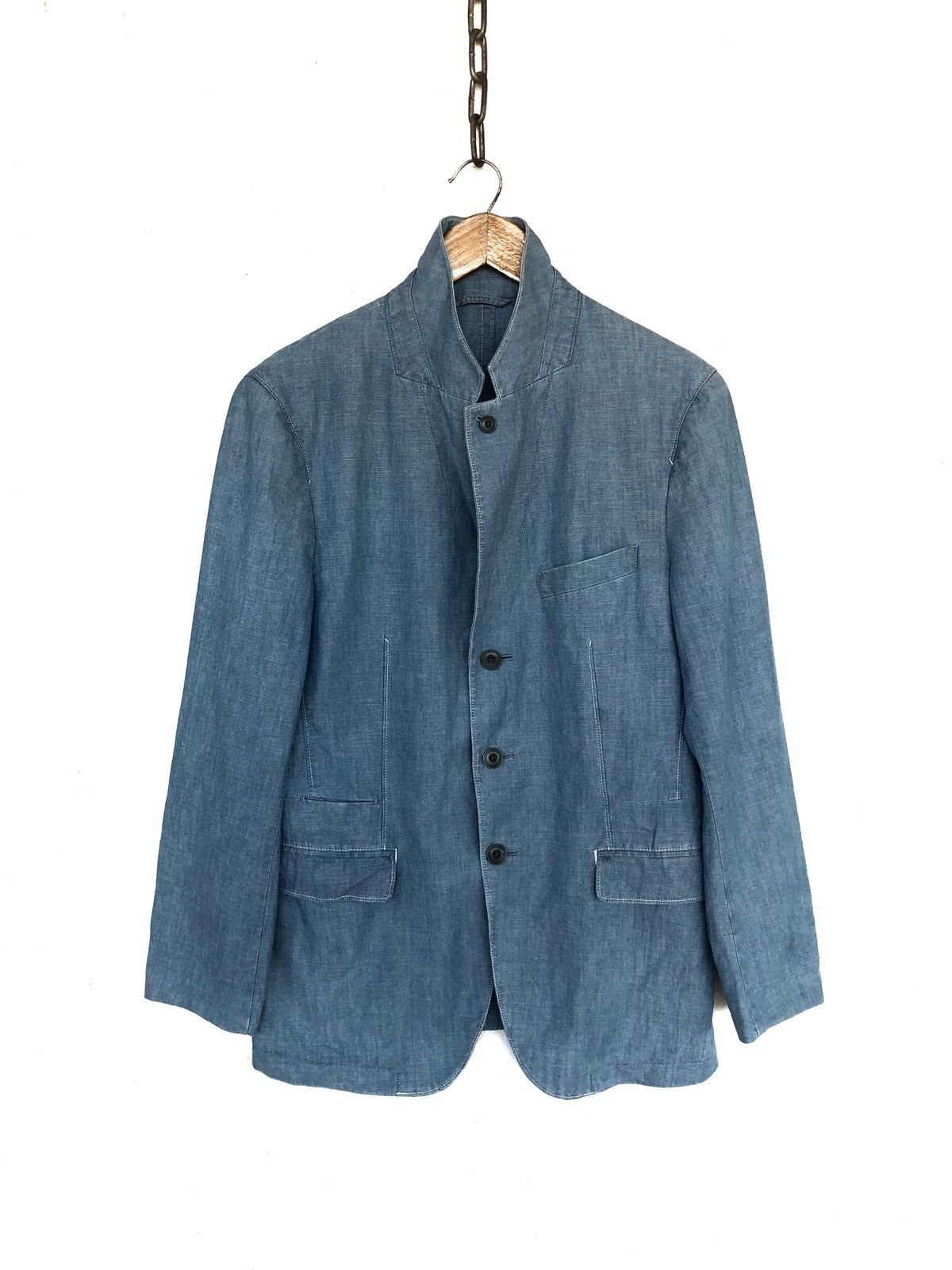Christophe Lemaire Lemaire Linen Blend Denim Cotton Blazer Jacket Size US M / EU 48-50 / 2 - 3 Thumbnail