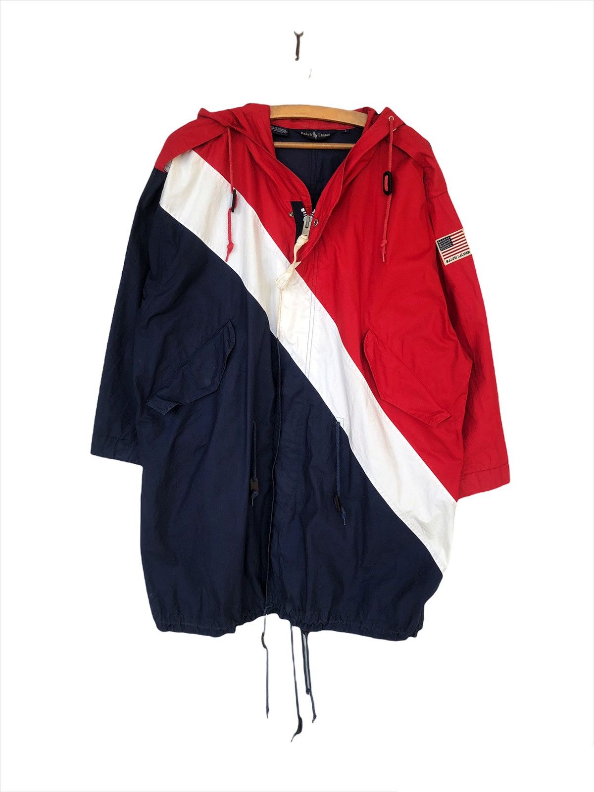 Polo Ralph Lauren 1990s Ralph Lauren Tri-Color 🇺🇸 Crest Logo Fishtail Parka Size US L / EU 52-54 / 3 - 2 Thumbnail