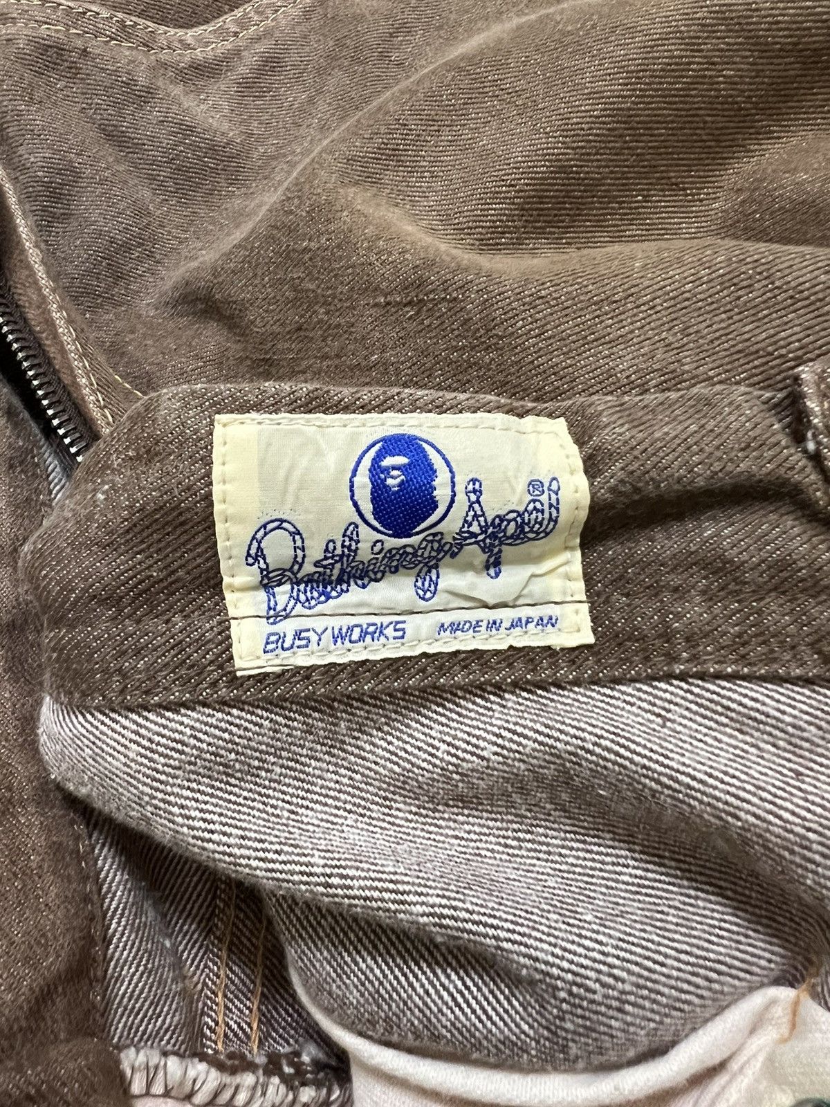 Bape 90s Bathing Ape Wrangler Cutting Worker Denim Size US 27 - 10 Thumbnail