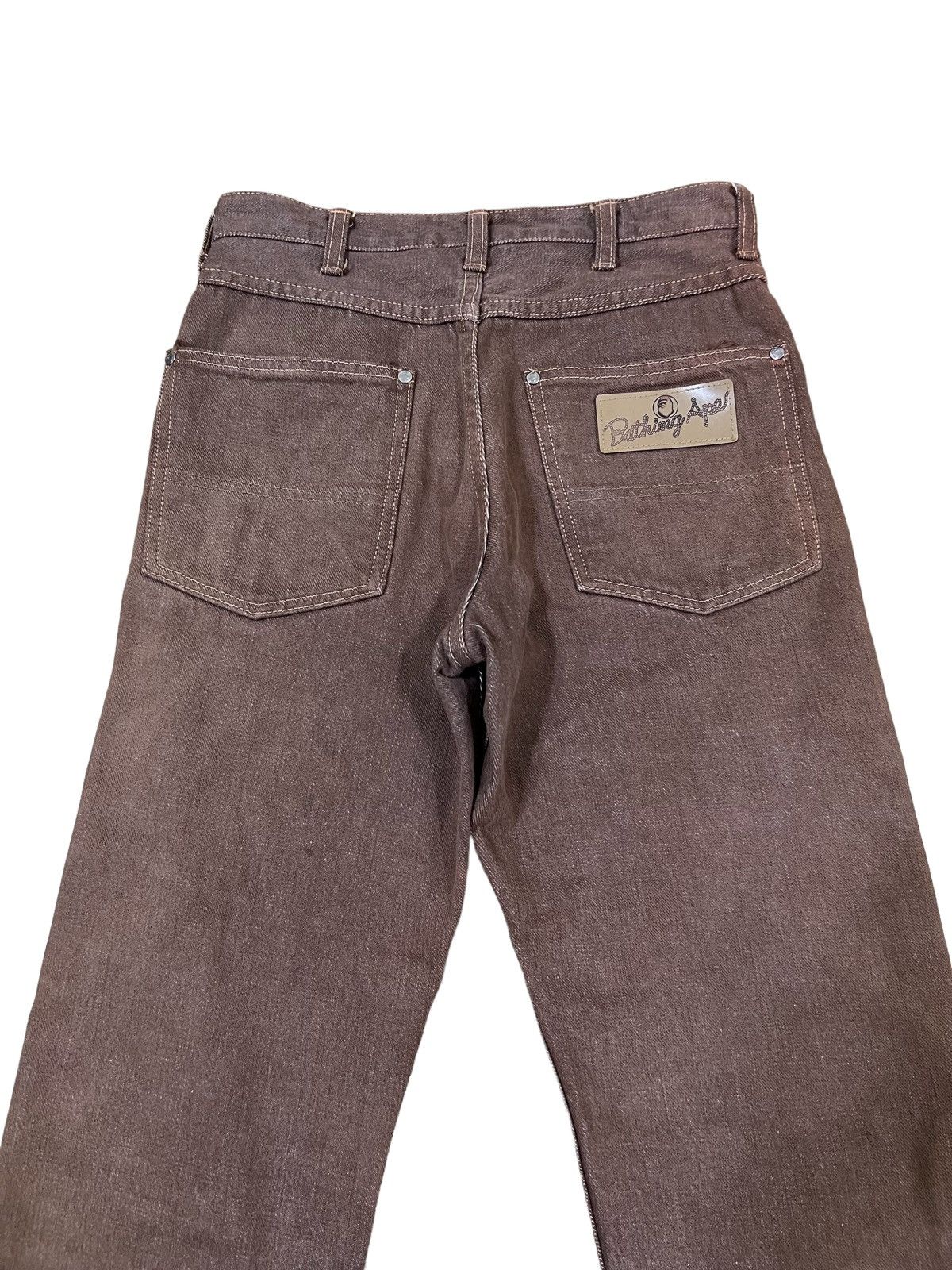 Bape 90s Bathing Ape Wrangler Cutting Worker Denim Size US 27 - 3 Thumbnail