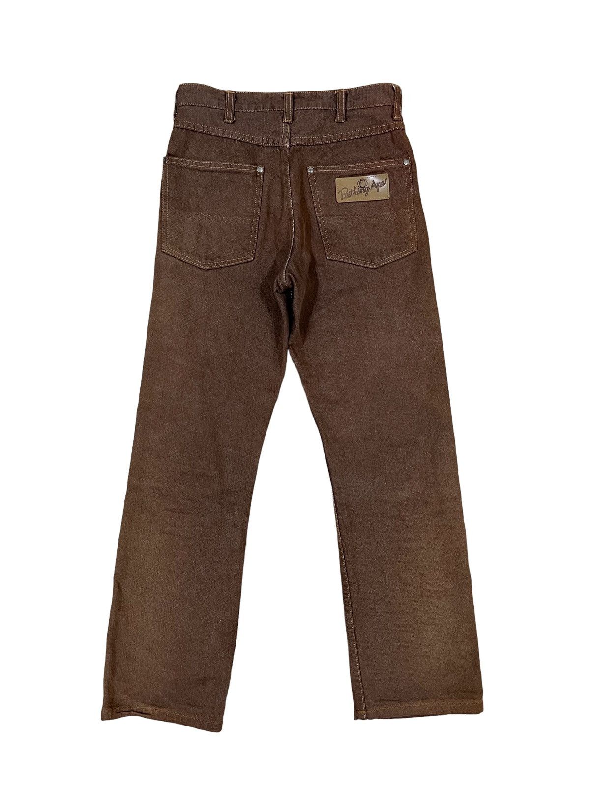 Bape 90s Bathing Ape Wrangler Cutting Worker Denim Size US 27 - 1 Thumbnail