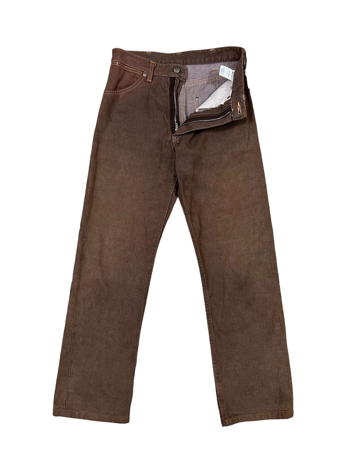 Bape 90s Bathing Ape Wrangler Cutting Worker Denim Size US 27 - 4 Thumbnail