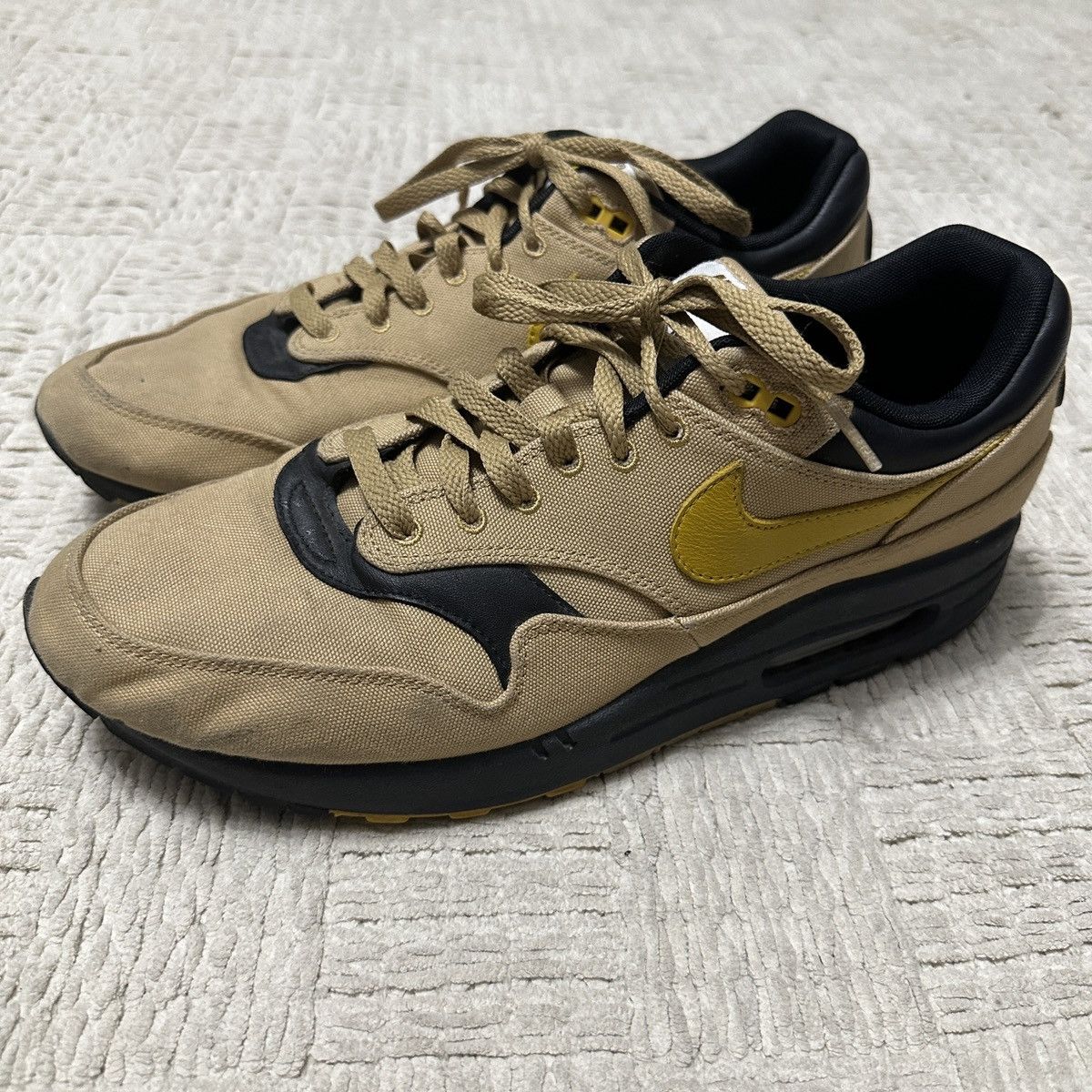 Nike Men’s 12 Air Max 1 Premium 875844-700 Elemental Gold