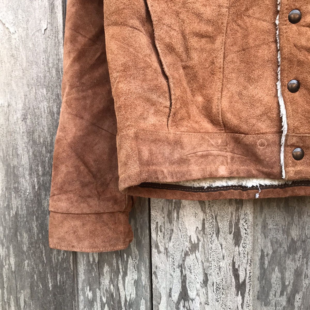 Sears Vintage 70’s The Leather Shop Sears Sherpa Jacket Suede Size US M / EU 48-50 / 2 - 4 Thumbnail