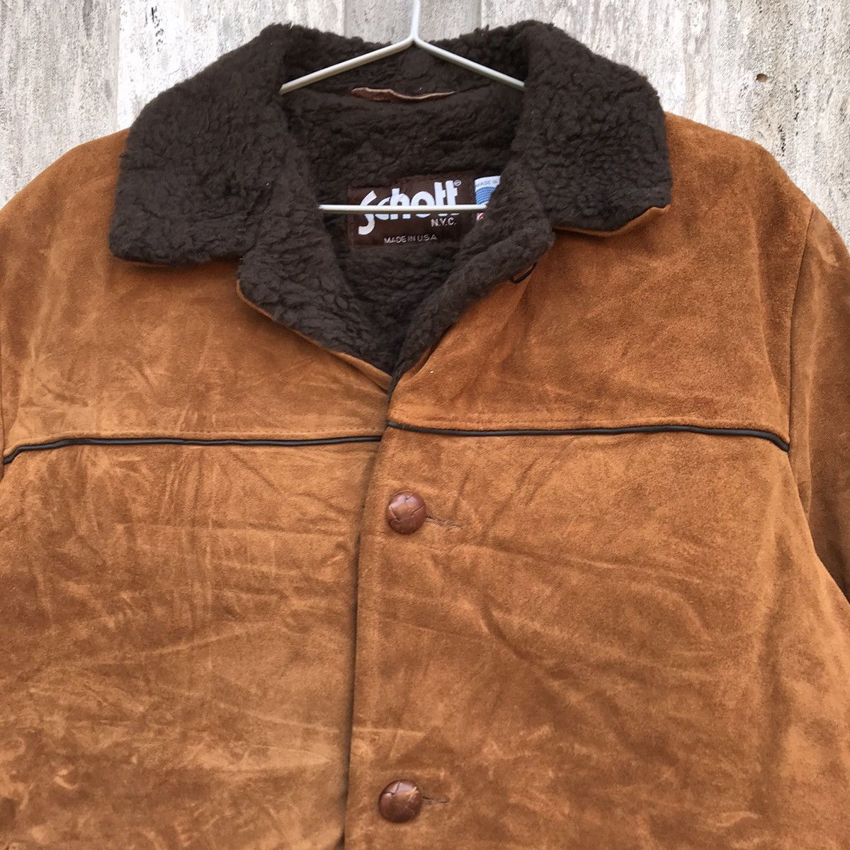 Schott Vintage Schott N.Y.C Suede Leather Jacket Size US L / EU 52-54 / 3 - 2 Thumbnail