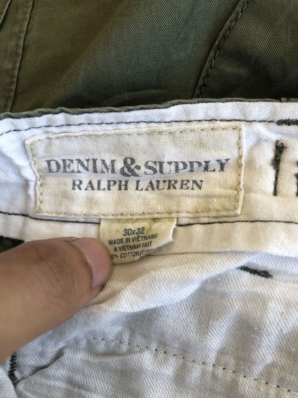 Denim & Supply Ralph Lauren GRAIL🔥RL 🇺🇸 🇬🇧 Flag Logo Military Cargo Combat Pants Size US 32 / EU 48 - 8 Thumbnail