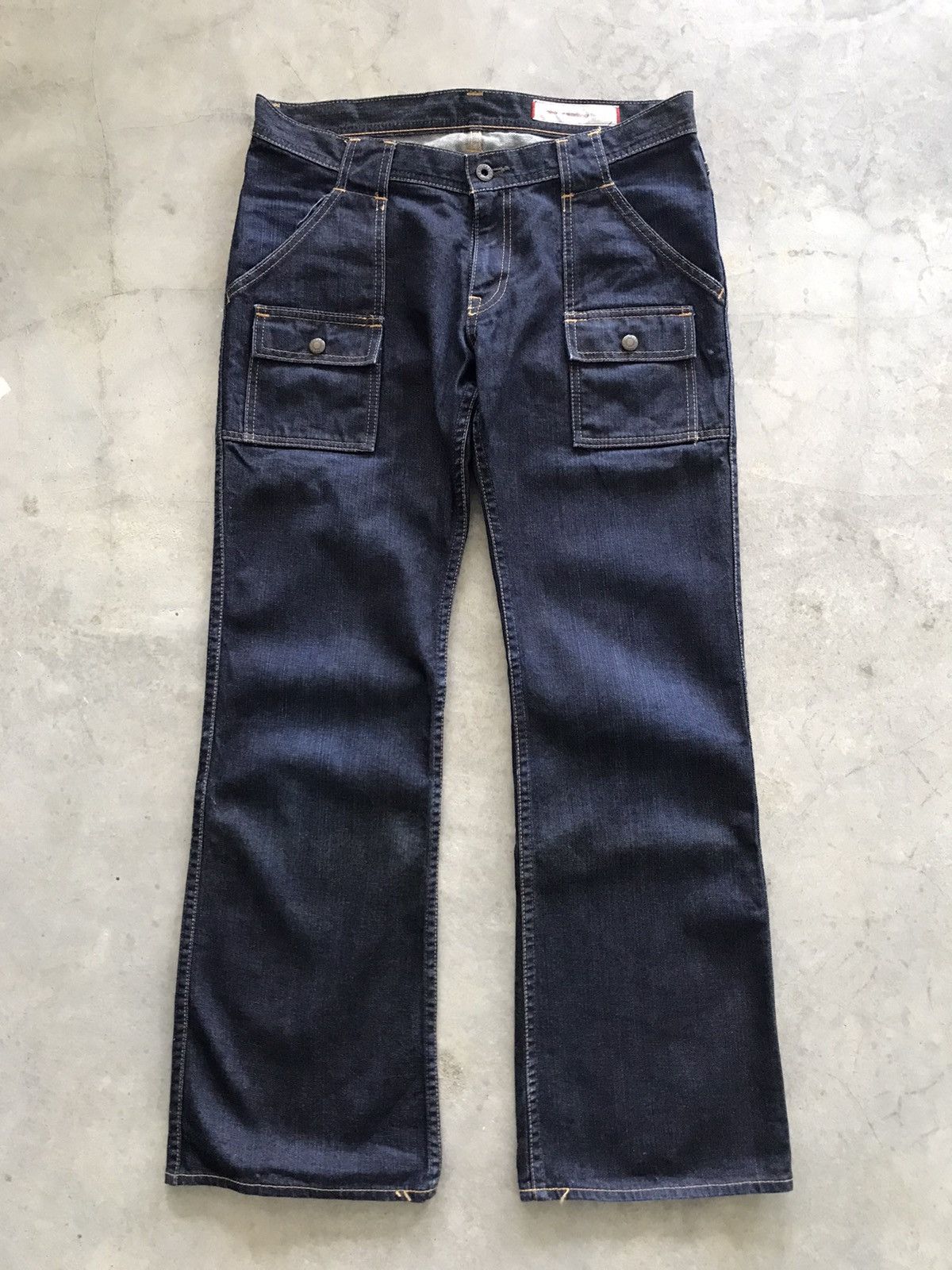 image of F O B Factory Fob Factory By Studio Ecru Flare Bush Denim, Men's (Size 32)