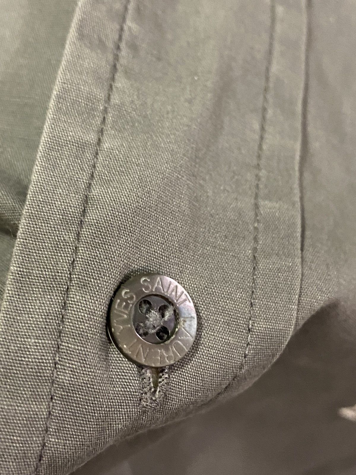 Yves Saint Laurent Cotton YSL Shirt Grey Yves Saint Laurent shirt Size US L / EU 52-54 / 3 - 5 Thumbnail