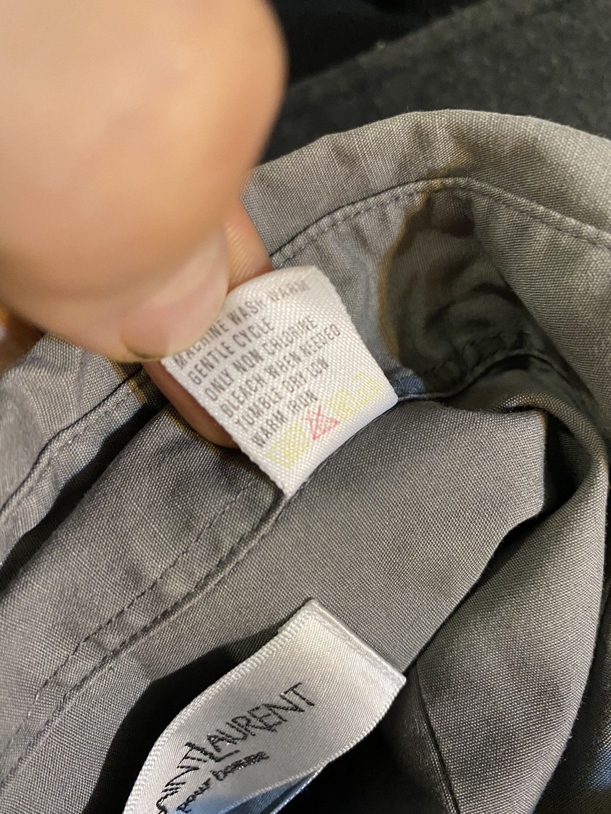 Yves Saint Laurent Cotton YSL Shirt Grey Yves Saint Laurent shirt Size US L / EU 52-54 / 3 - 12 Thumbnail
