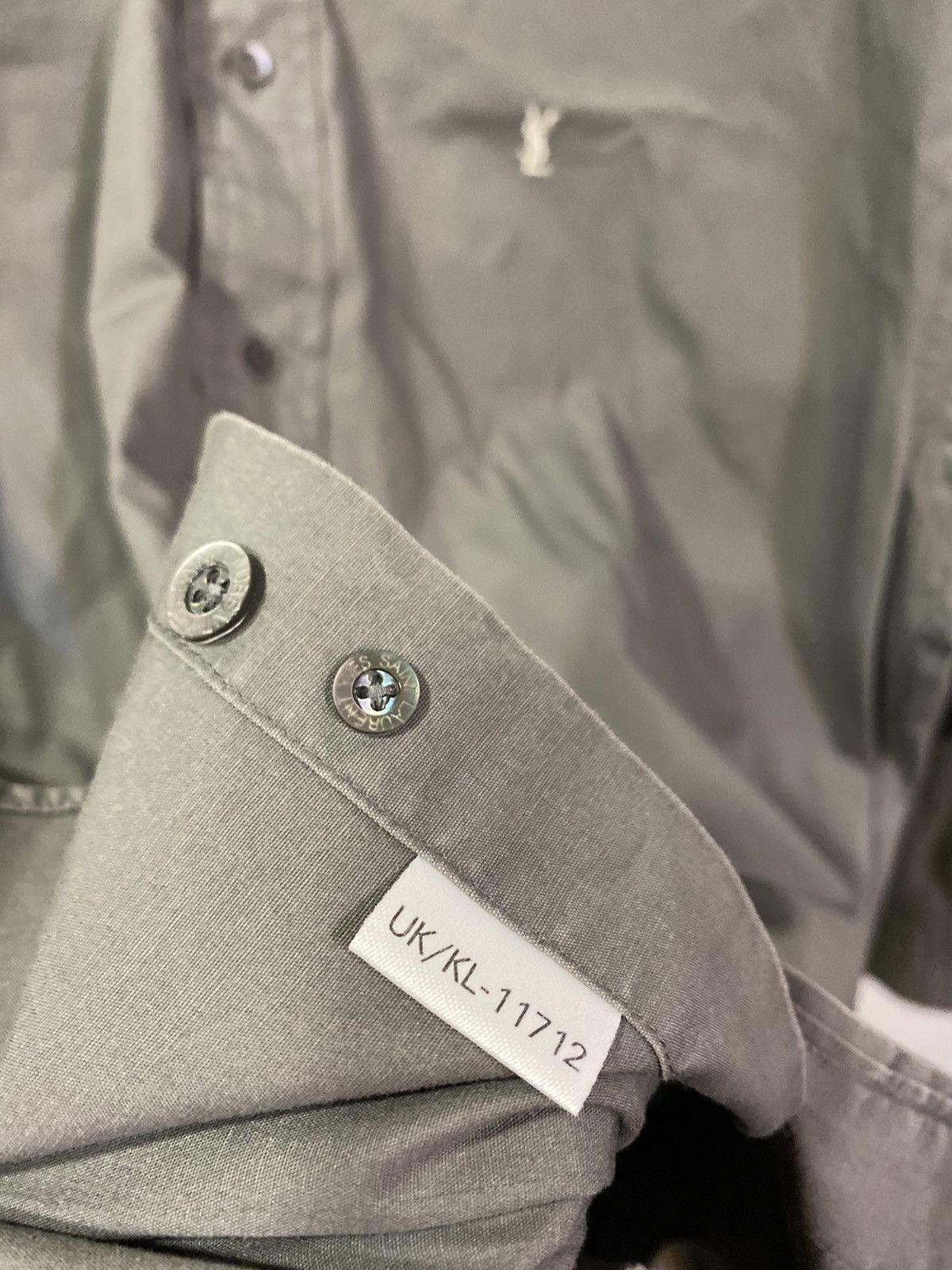 Yves Saint Laurent Cotton YSL Shirt Grey Yves Saint Laurent shirt Size US L / EU 52-54 / 3 - 8 Thumbnail