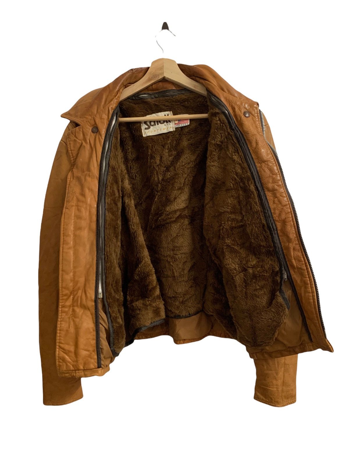Schott 🔥Vintage SCHOTT NYC Bikers Leather Jacket Size US M / EU 48-50 / 2 - 14 Thumbnail