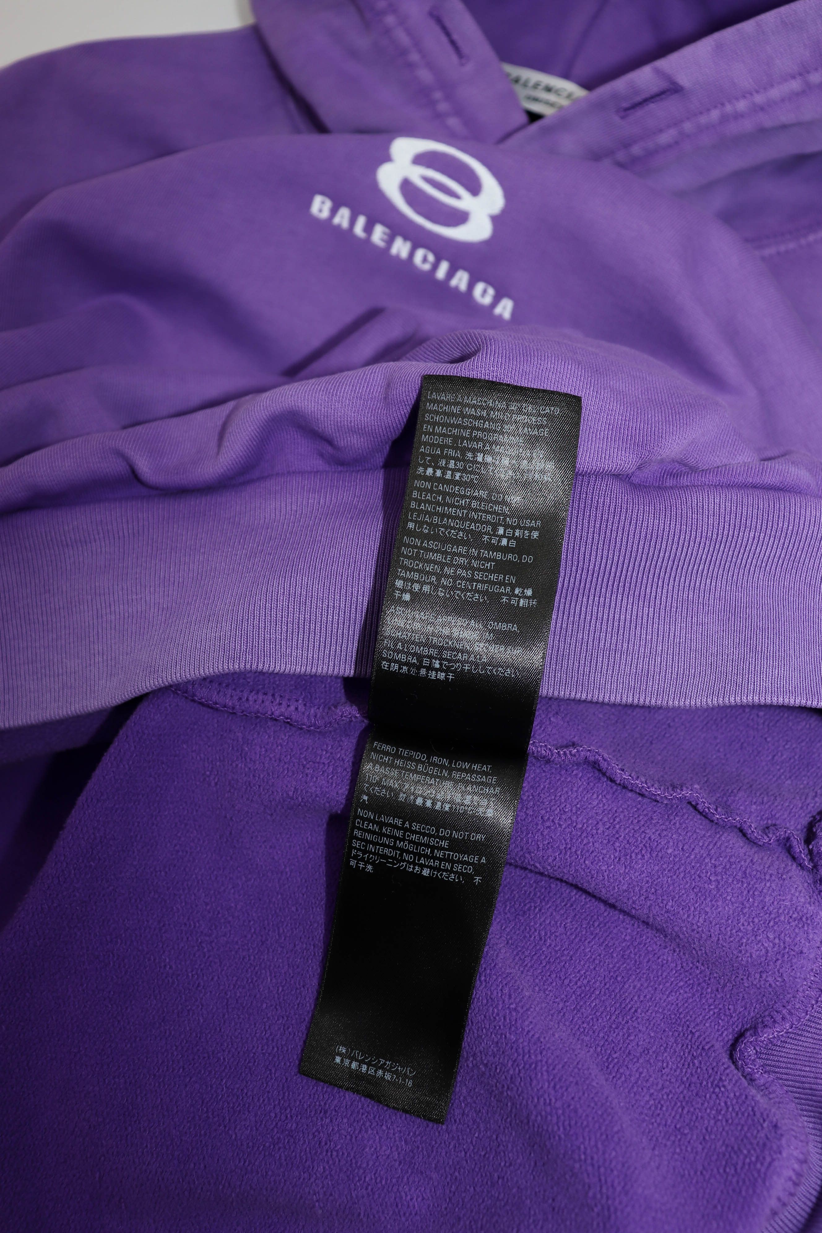 Balenciaga Balenciaga Faded Purple Unity Logo Hoodie Size US L / EU 52-54 / 3 - 14 Thumbnail