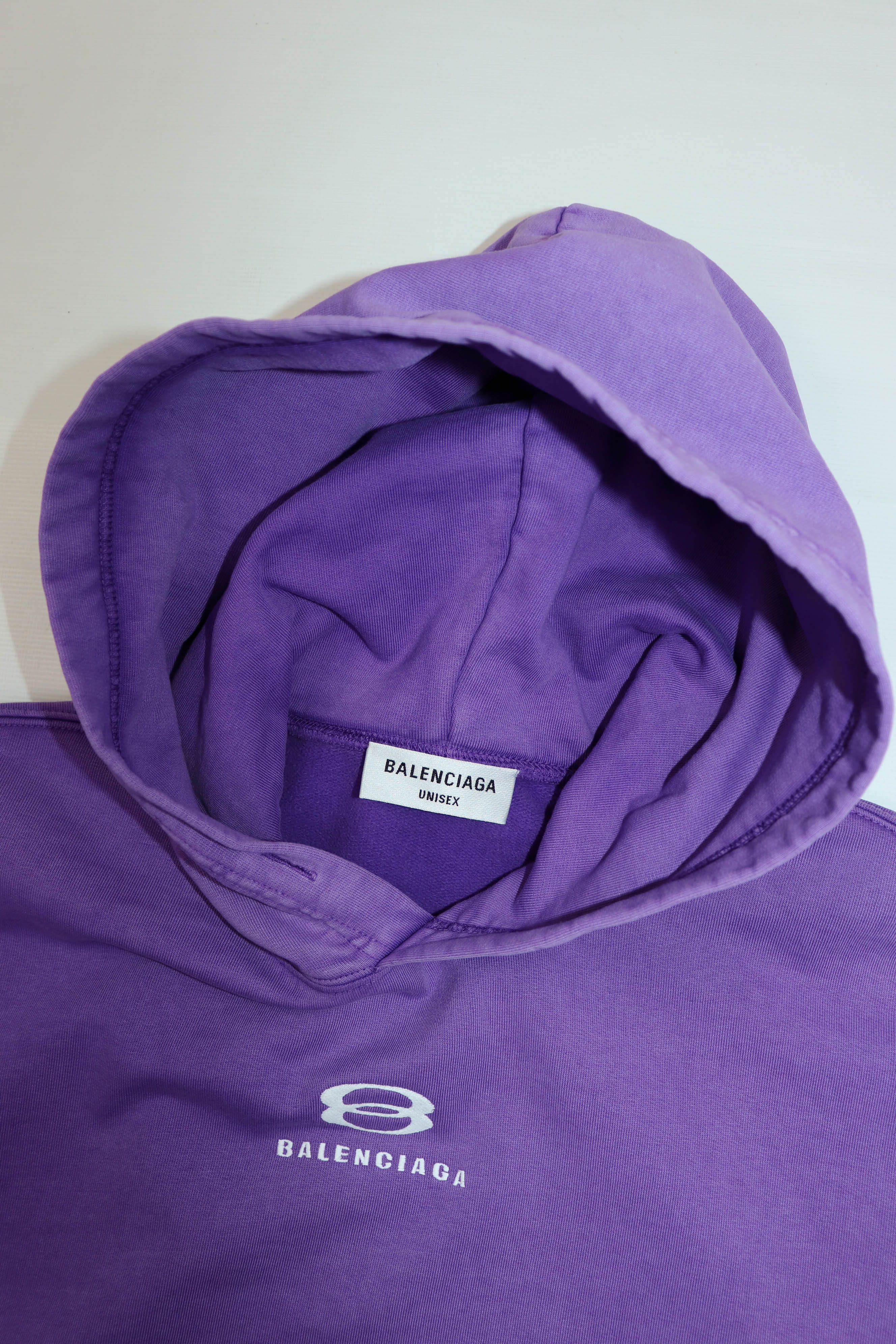 Balenciaga Balenciaga Faded Purple Unity Logo Hoodie Size US L / EU 52-54 / 3 - 9 Thumbnail