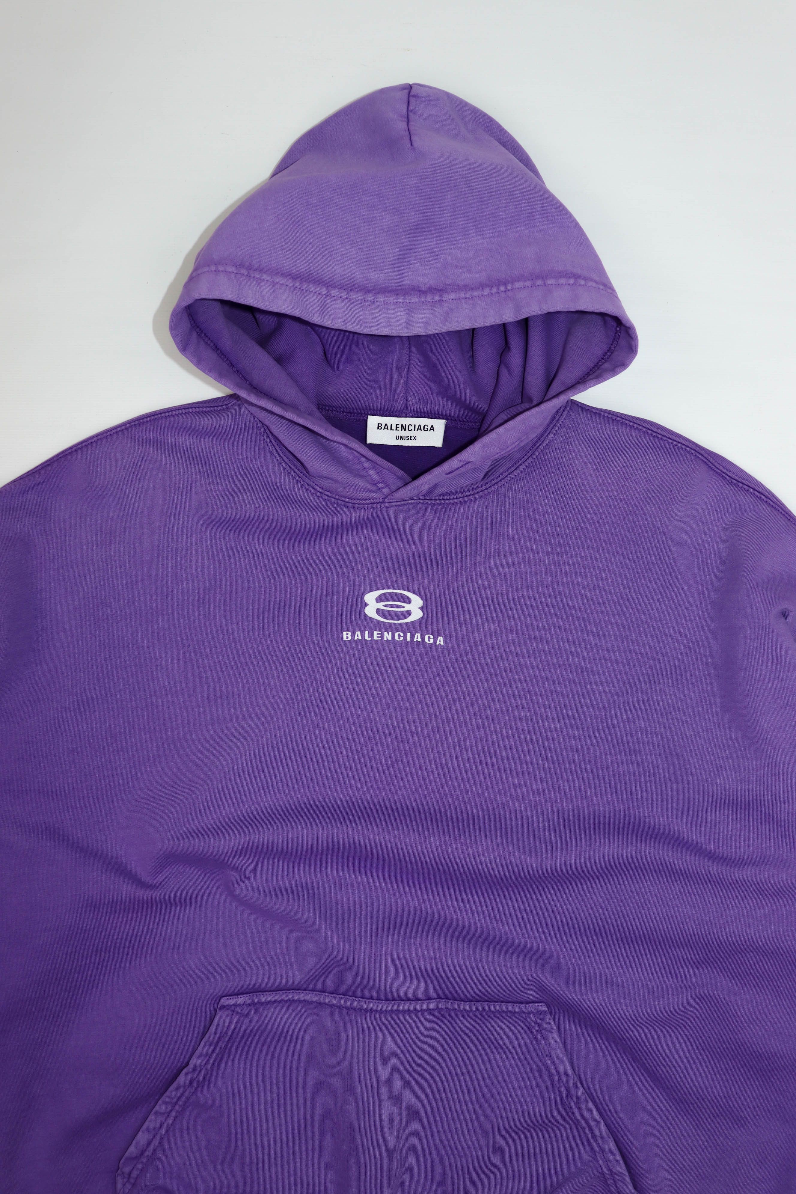 Balenciaga Balenciaga Faded Purple Unity Logo Hoodie Size US L / EU 52-54 / 3 - 5 Thumbnail