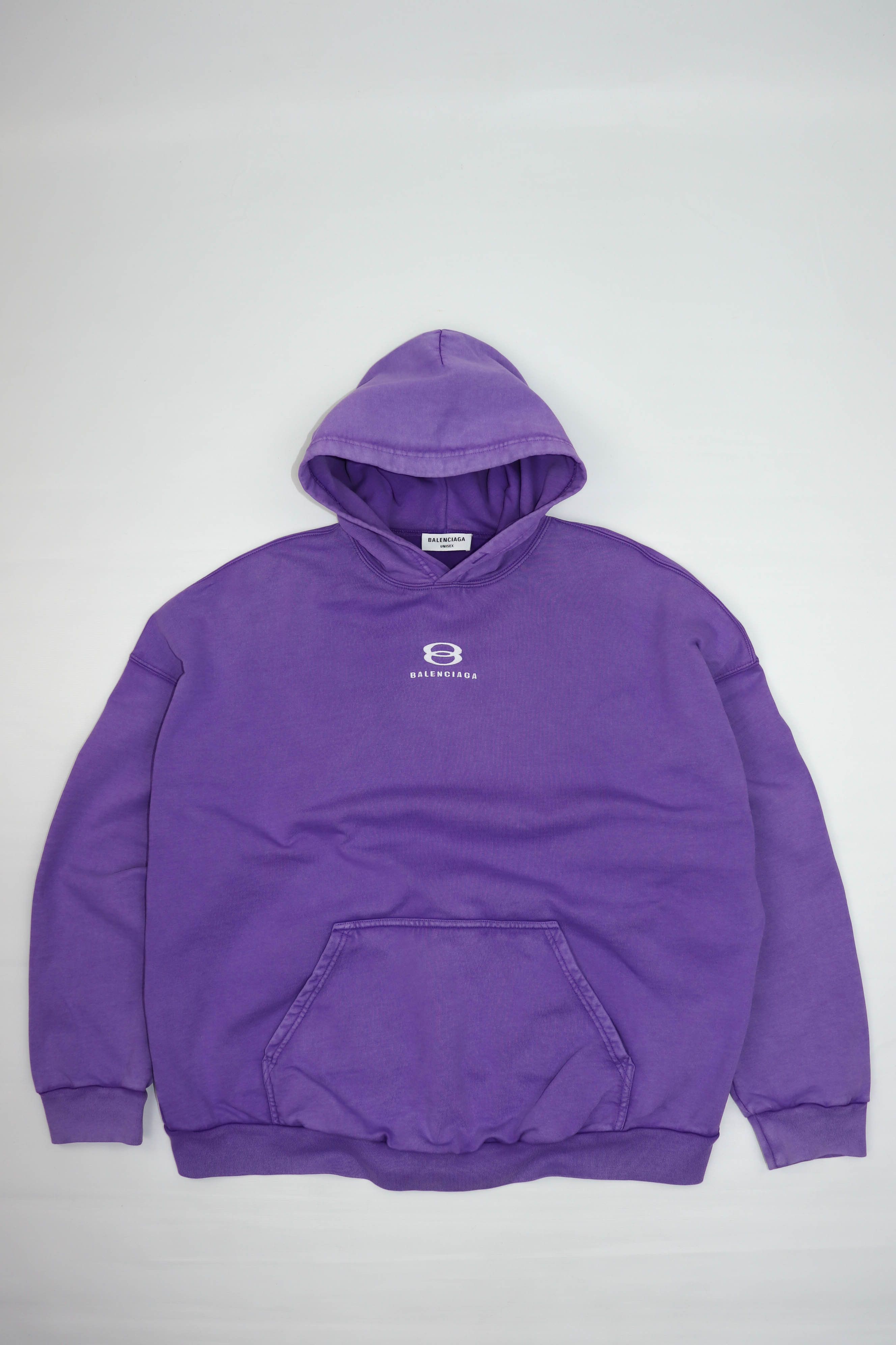 Balenciaga Balenciaga Faded Purple Unity Logo Hoodie Size US L / EU 52-54 / 3 - 3 Thumbnail