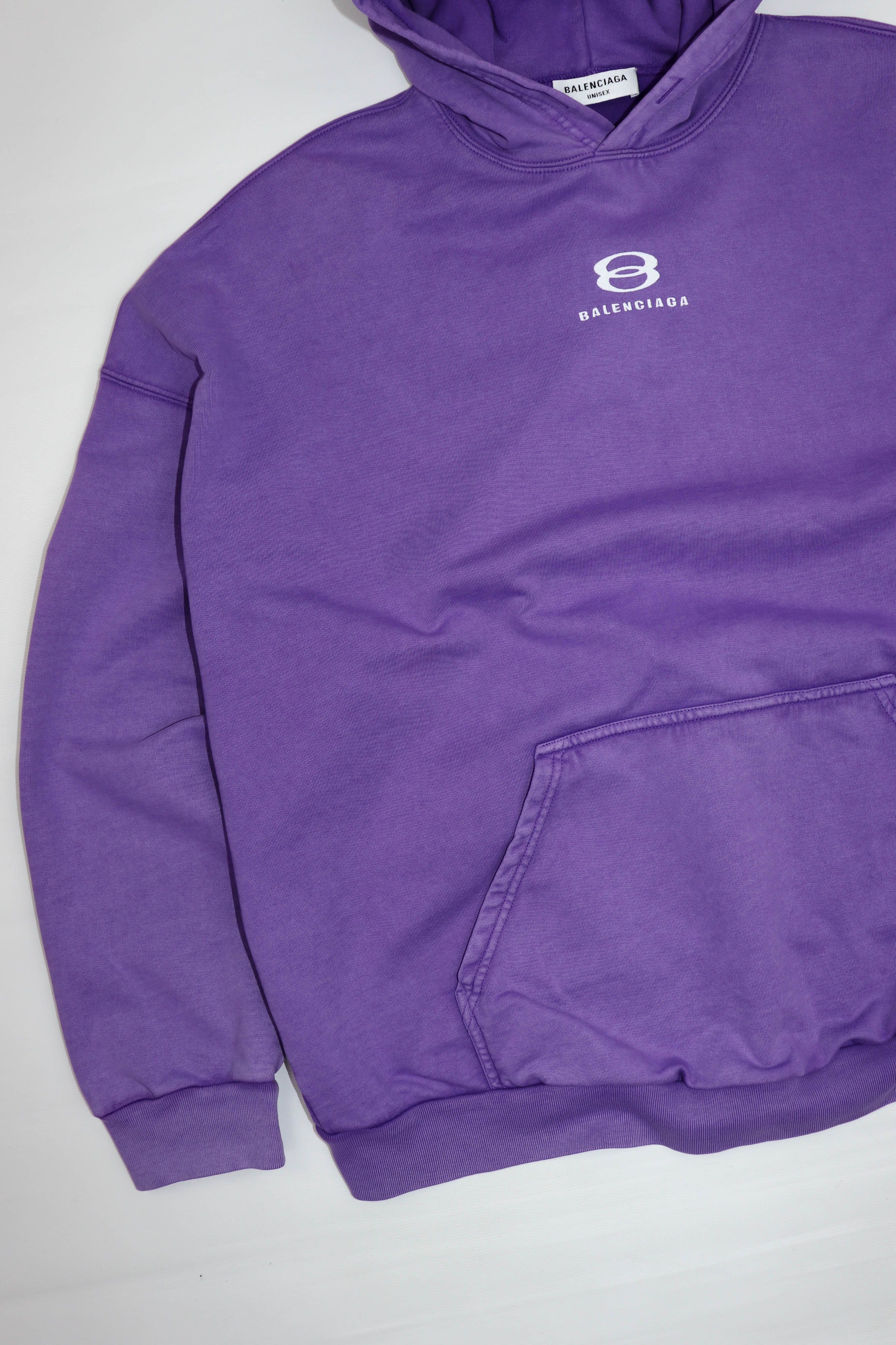 Balenciaga Balenciaga Faded Purple Unity Logo Hoodie Size US L / EU 52-54 / 3 - 6 Thumbnail