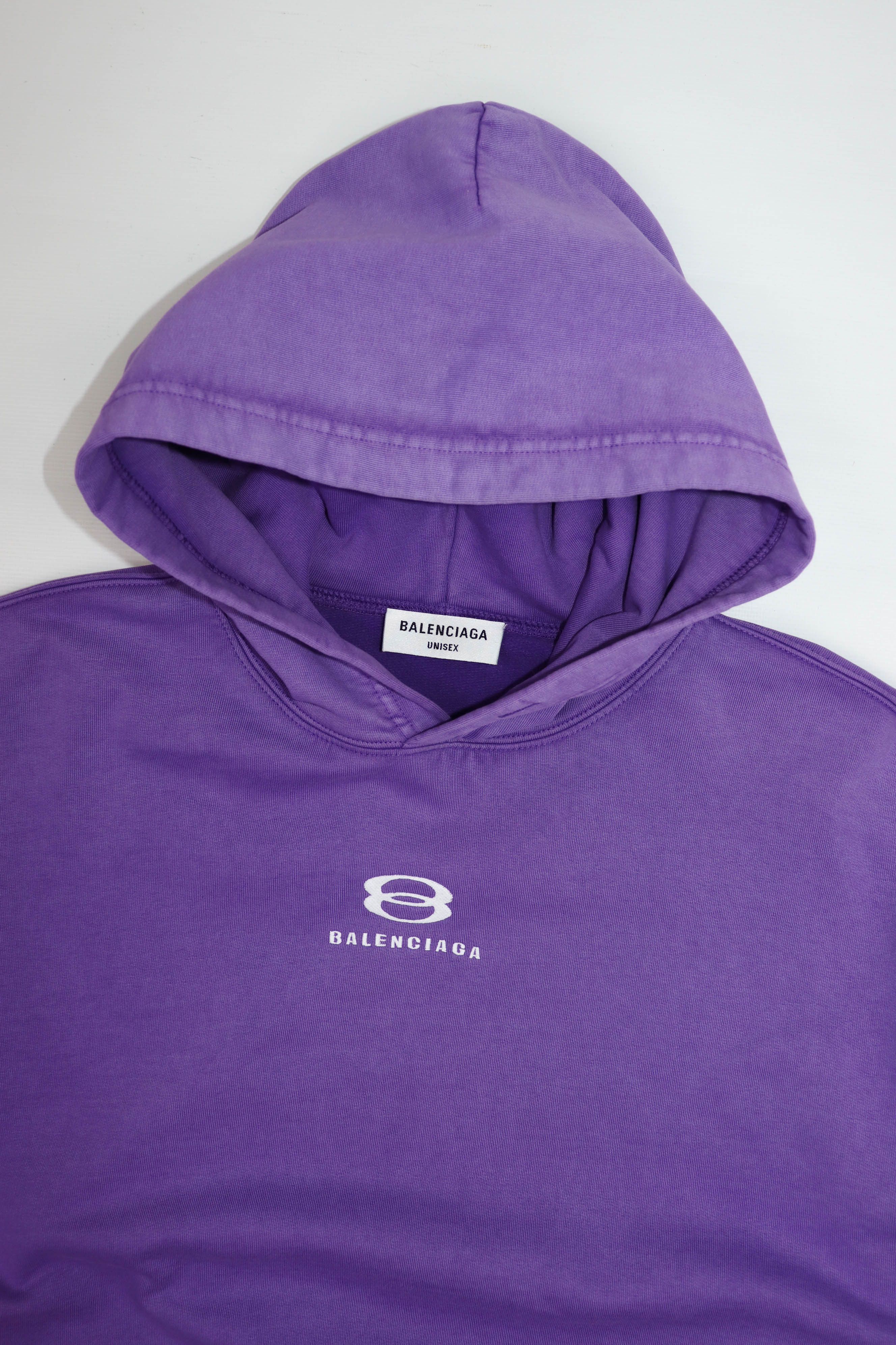 Balenciaga Balenciaga Faded Purple Unity Logo Hoodie Size US L / EU 52-54 / 3 - 7 Thumbnail