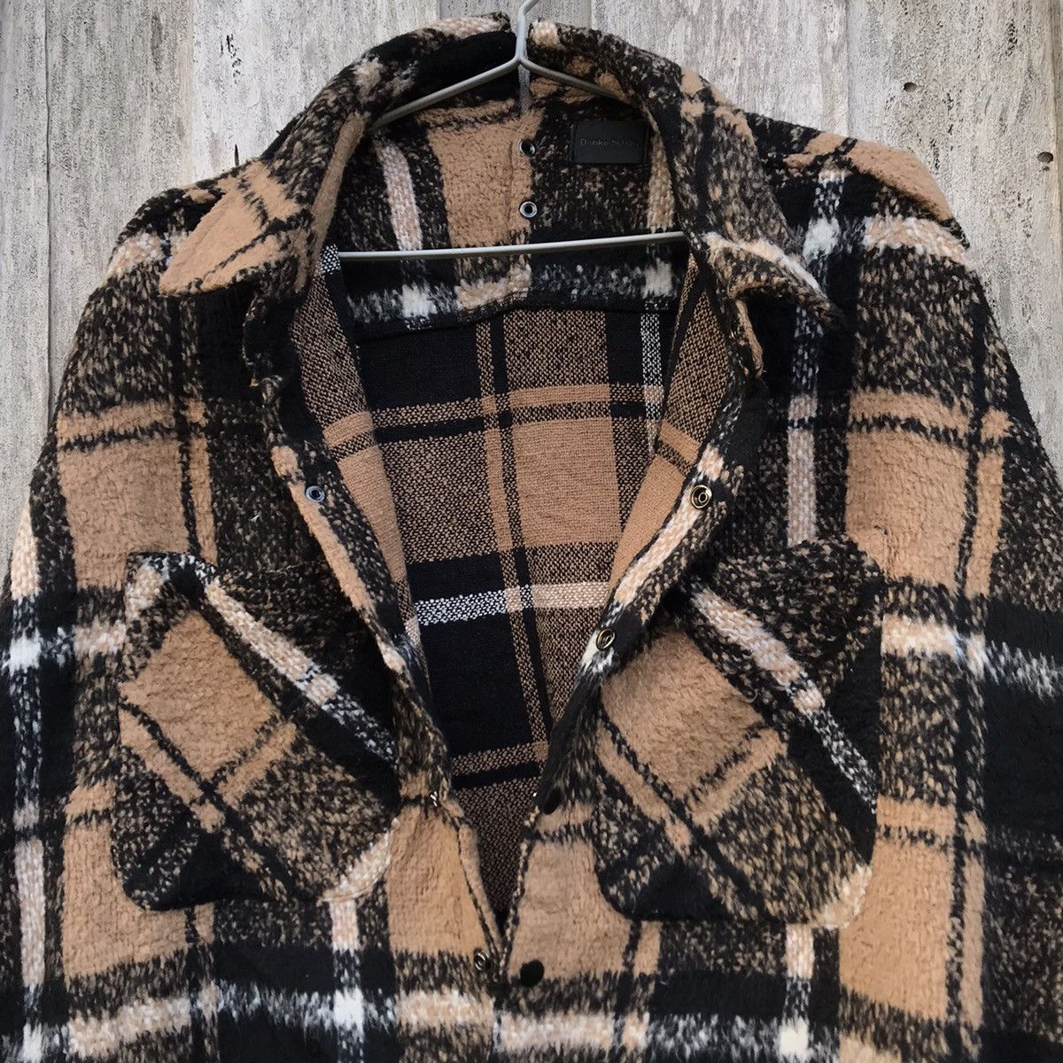 Vintage Danke Schon Faux Fur Jacket Danke Schön Plaid/Flannel Jacket Size US XL / EU 56 / 4 - 9 Thumbnail