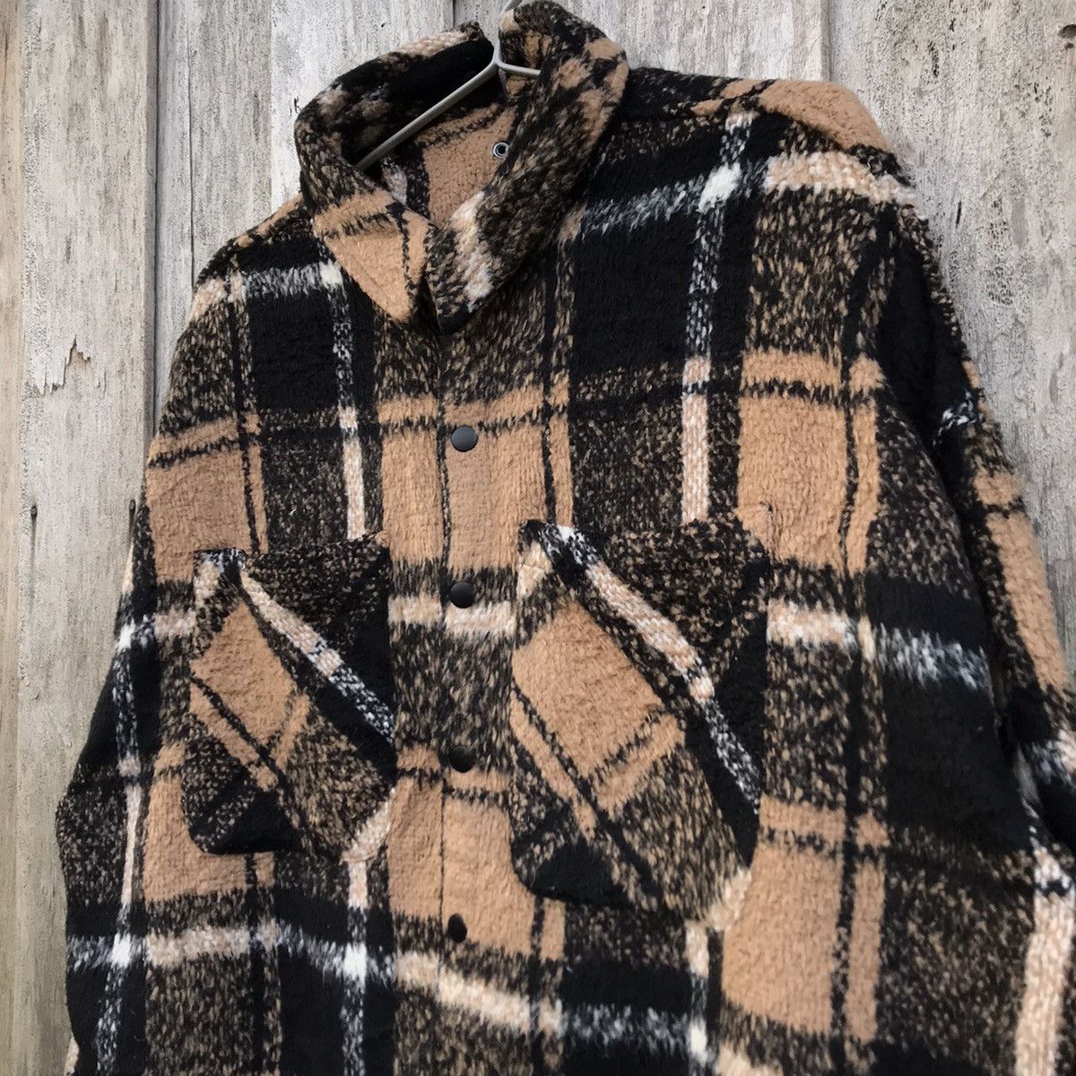 Vintage Danke Schon Faux Fur Jacket Danke Schön Plaid/Flannel Jacket Size US XL / EU 56 / 4 - 3 Thumbnail