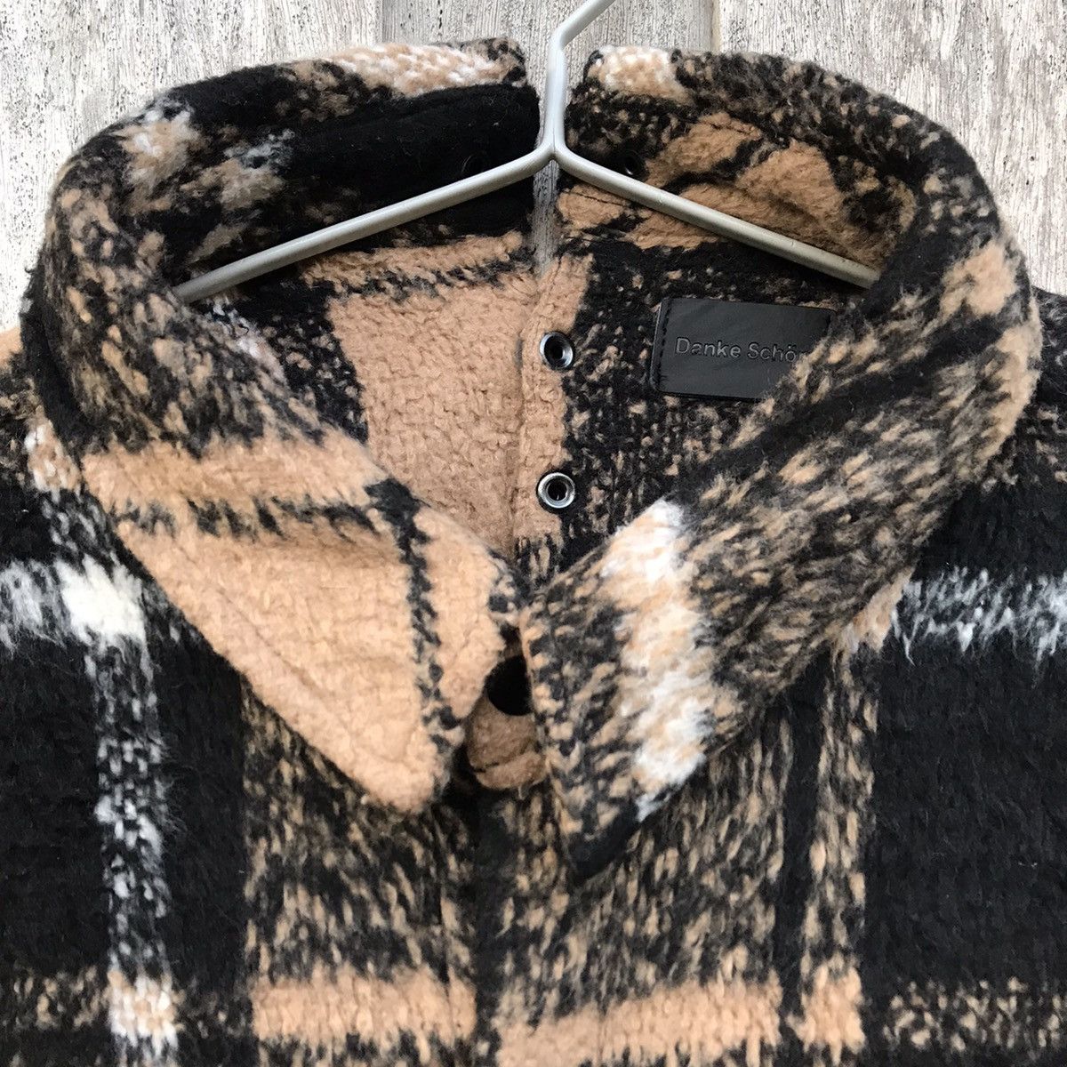 Vintage Danke Schon Faux Fur Jacket Danke Schön Plaid/Flannel Jacket Size US XL / EU 56 / 4 - 4 Thumbnail
