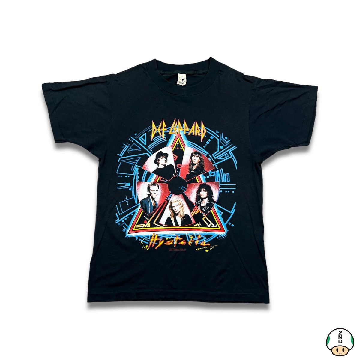 image of Band Tees x Def Leppard Vintage 1988 Def Leppard Hysteria Band Tee in Black, Men's (Size Small)