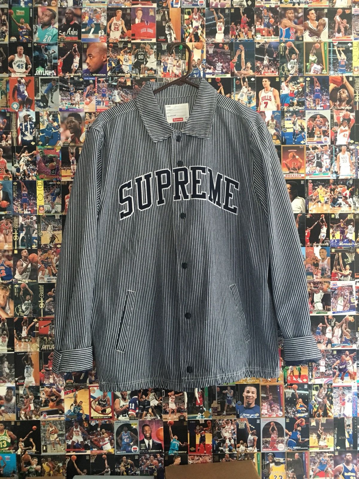 supreme DENIM COACHES JACKET HICKORY S