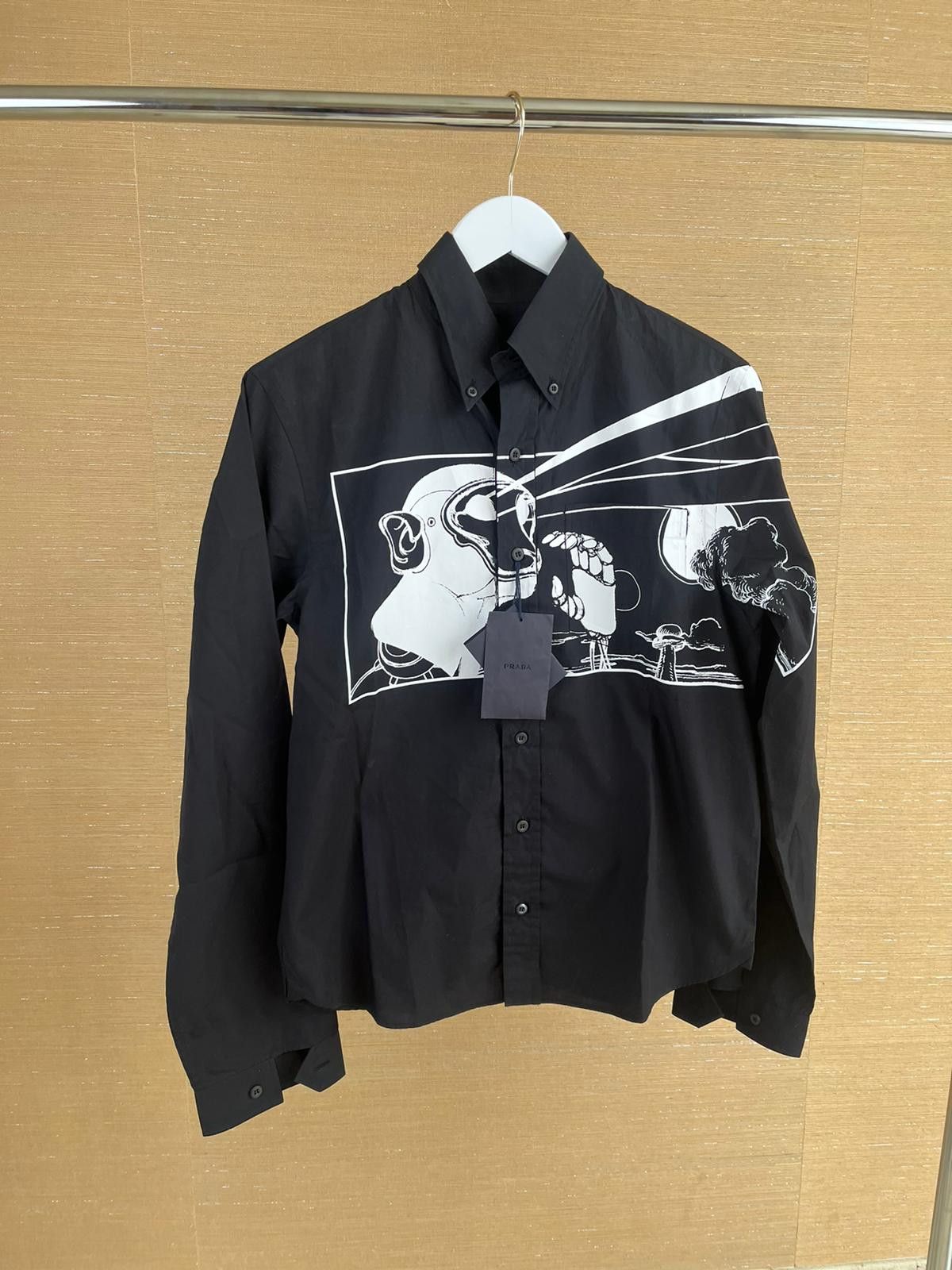 Prada Popeline Laser Button Up in Black Size US S / EU 44-46 / 1 - 4 Thumbnail
