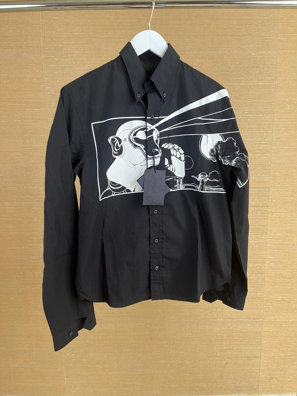 Prada Popeline Laser Button Up in Black Size US S / EU 44-46 / 1 - 1 Thumbnail