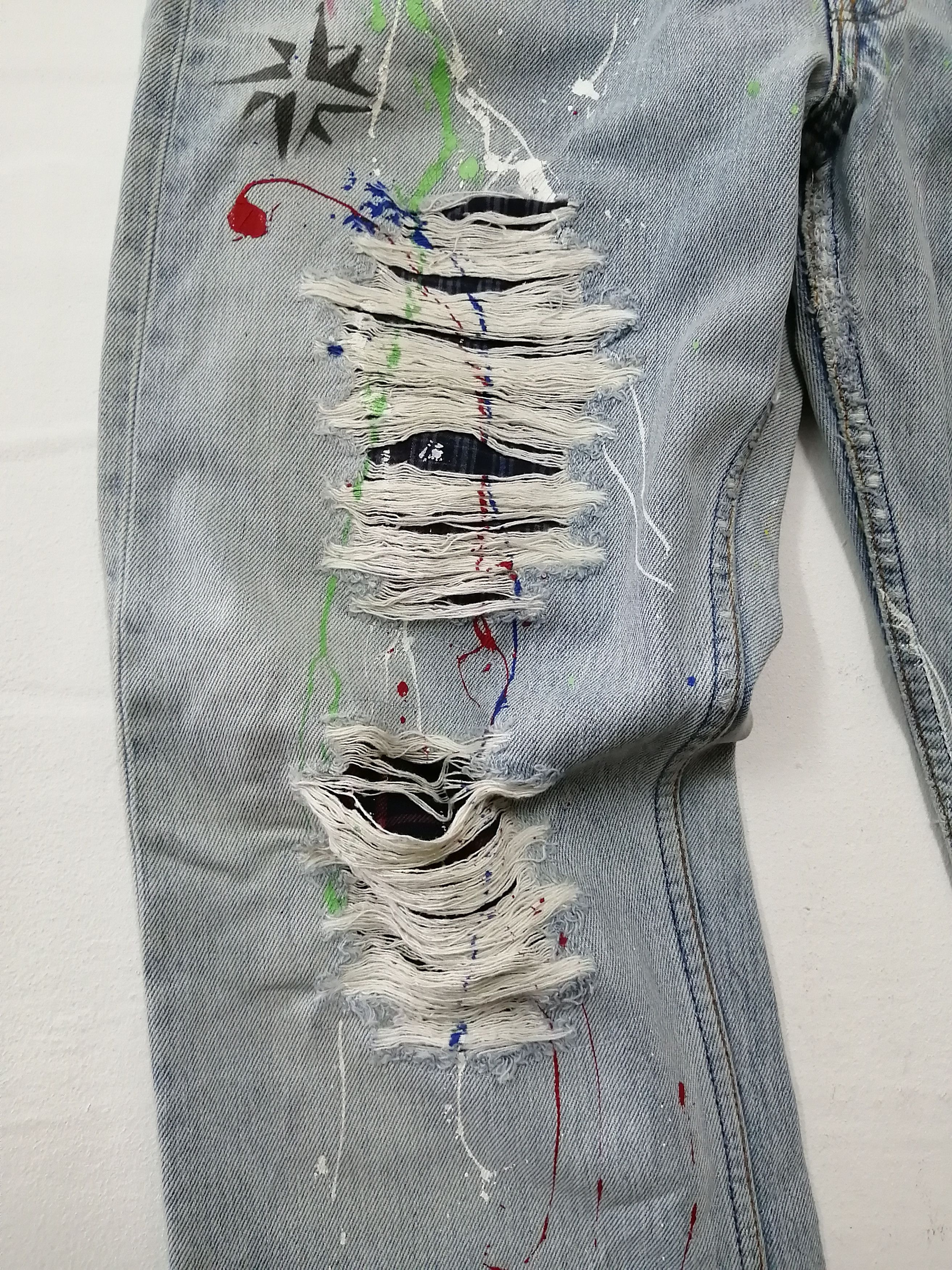 Levi's Vintage Clothing Vintage LEVIS 501 Custom Nice Design Iconic M.S.C.F Jeans Size US 33 - 13 Thumbnail