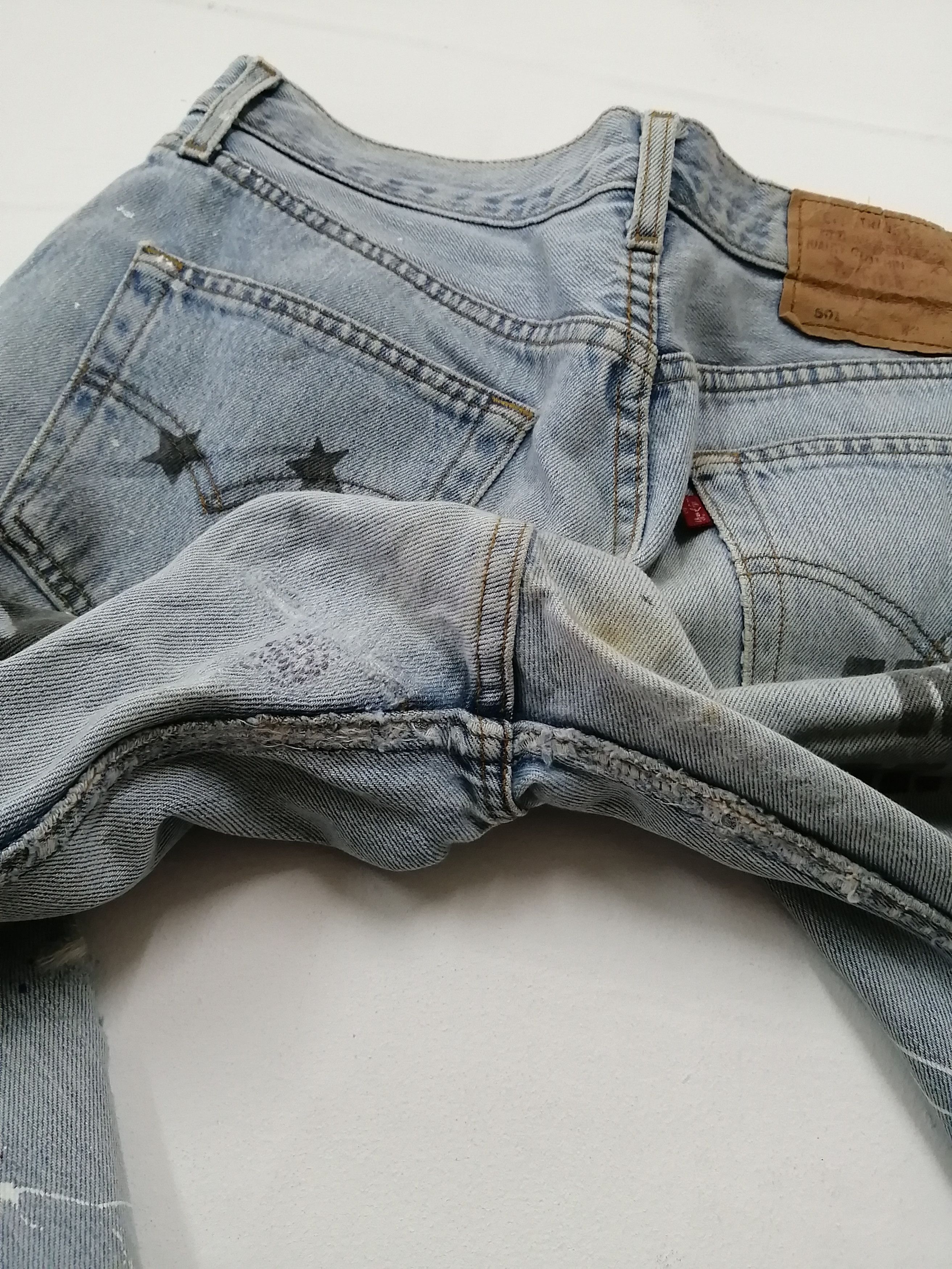 Levi's Vintage Clothing Vintage LEVIS 501 Custom Nice Design Iconic M.S.C.F Jeans Size US 33 - 11 Thumbnail