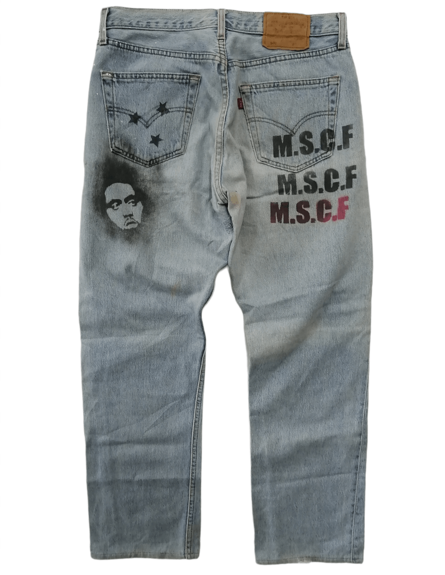 Levi's Vintage Clothing Vintage LEVIS 501 Custom Nice Design Iconic M.S.C.F Jeans Size US 33 - 2 Thumbnail