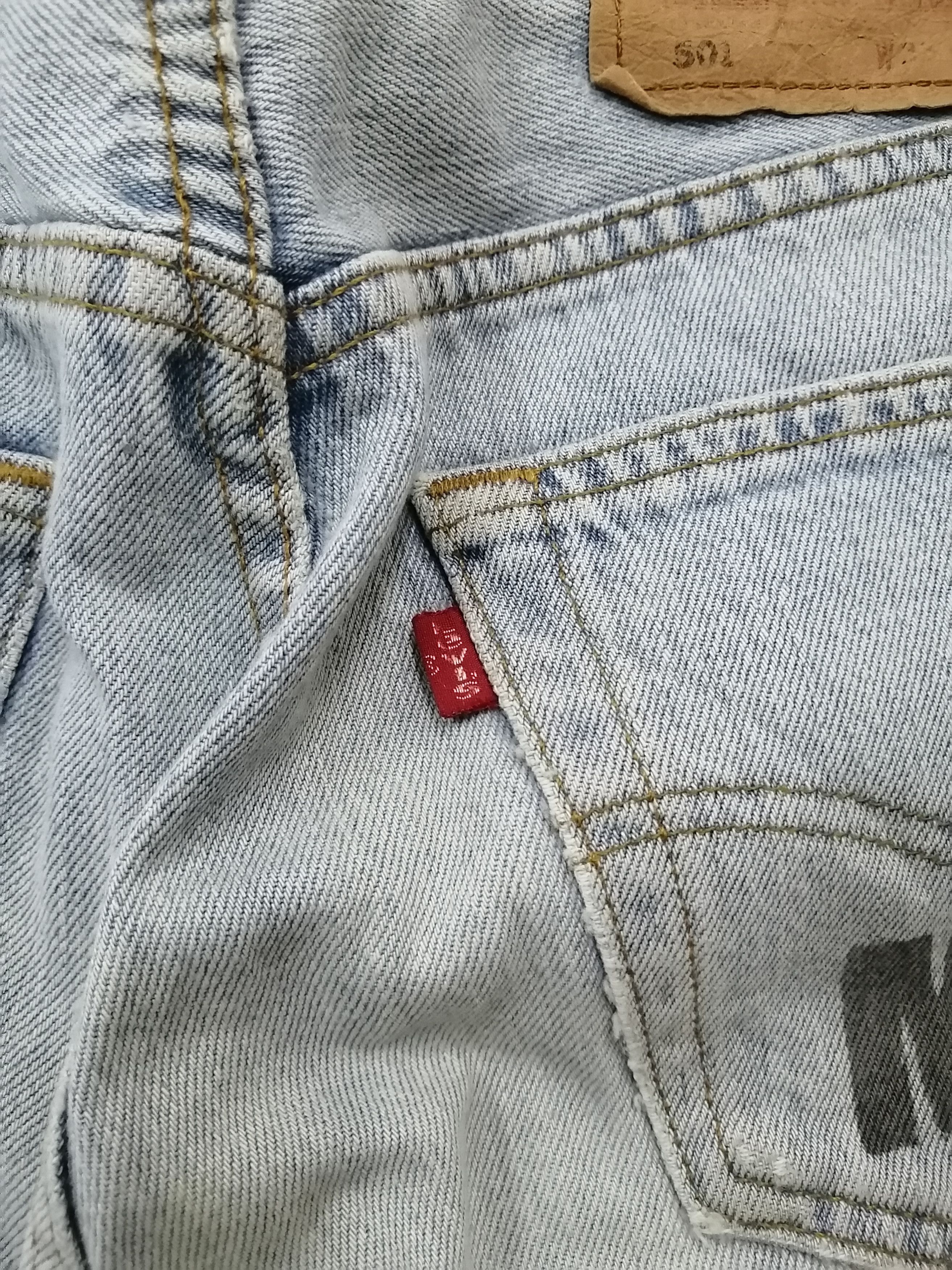 Levi's Vintage Clothing Vintage LEVIS 501 Custom Nice Design Iconic M.S.C.F Jeans Size US 33 - 10 Thumbnail