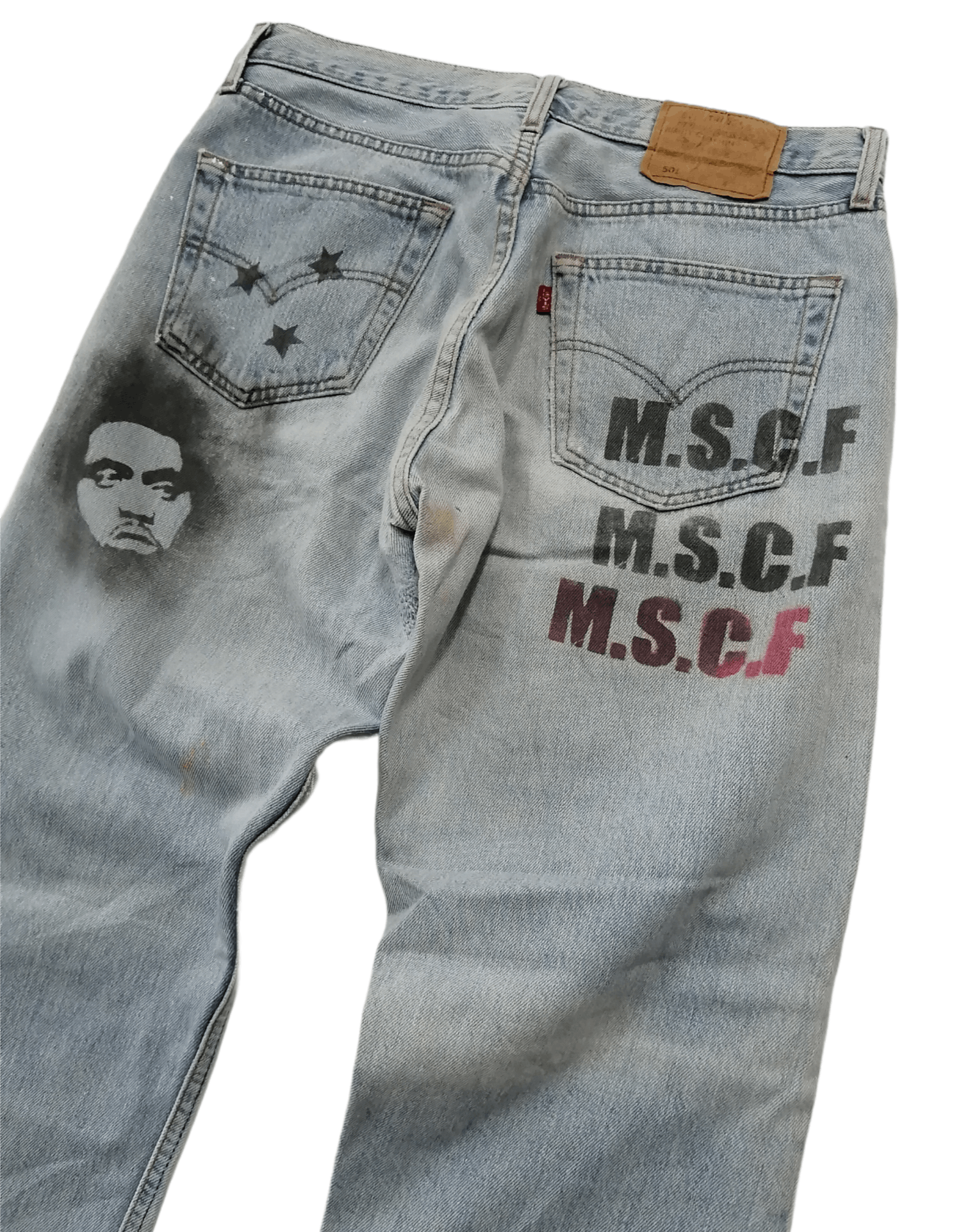 Levi's Vintage Clothing Vintage LEVIS 501 Custom Nice Design Iconic M.S.C.F Jeans Size US 33 - 3 Thumbnail