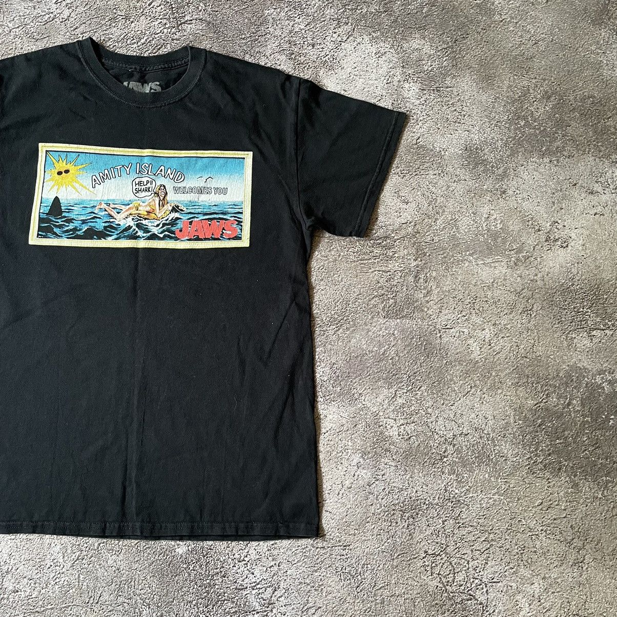 Vintage Vintage Y2K Jaws Graphic Tee Sun Faded Skate Streetwear M Size US M / EU 48-50 / 2 - 4 Thumbnail