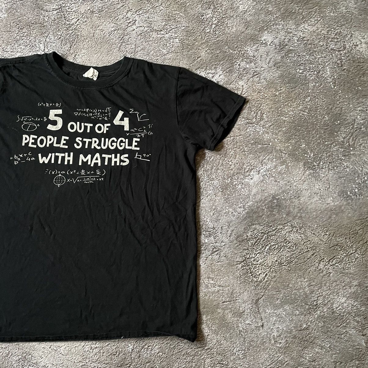 Vintage Vintage Y2K ADULT “ PEOPLE STRUGGLE WITH MATH “ FUNNY BuyTee Size US M / EU 48-50 / 2 - 3 Thumbnail