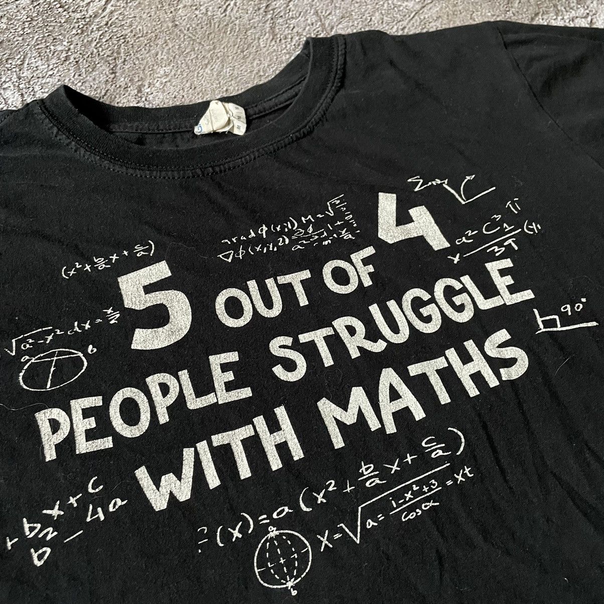 Vintage Vintage Y2K ADULT “ PEOPLE STRUGGLE WITH MATH “ FUNNY BuyTee Size US M / EU 48-50 / 2 - 6 Thumbnail
