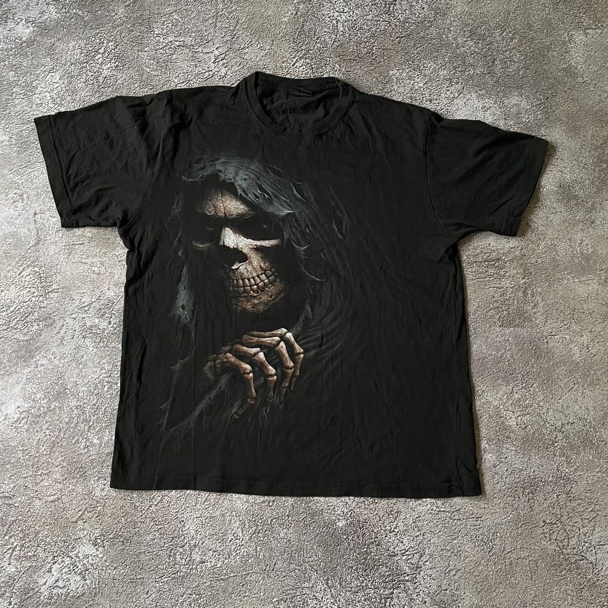 Vintage Vintage Y2K Horror Graphic Tee Dark Aesthetic Devil Face L Size US L / EU 52-54 / 3 - 2 Thumbnail